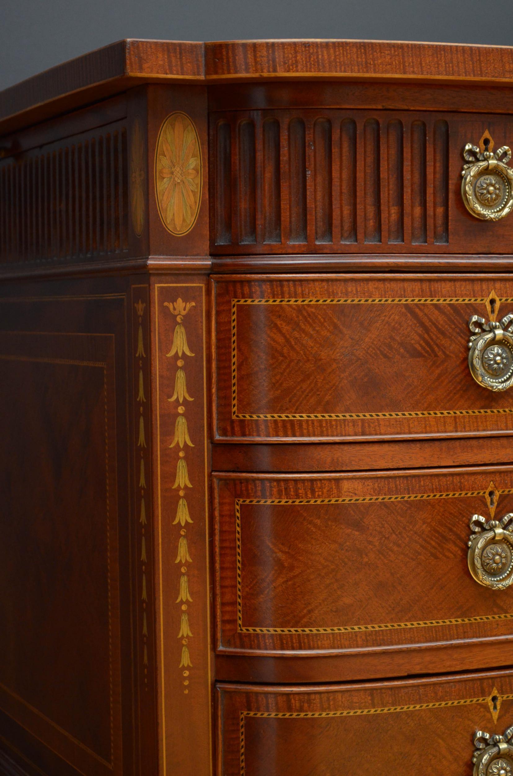 Superb Late Victorian Adams Style Mahogany Desk For Sale 1