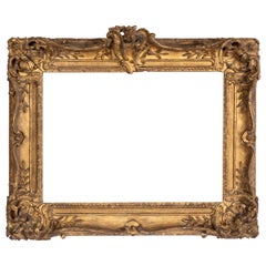 Superb Louis XV Period, Carved Giltwood Frame or Mirror France, Mid-18th Century