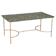 Superb Maison Bagues Faux Bamboo Gilded Steel Paint Decorated Coffee Table 