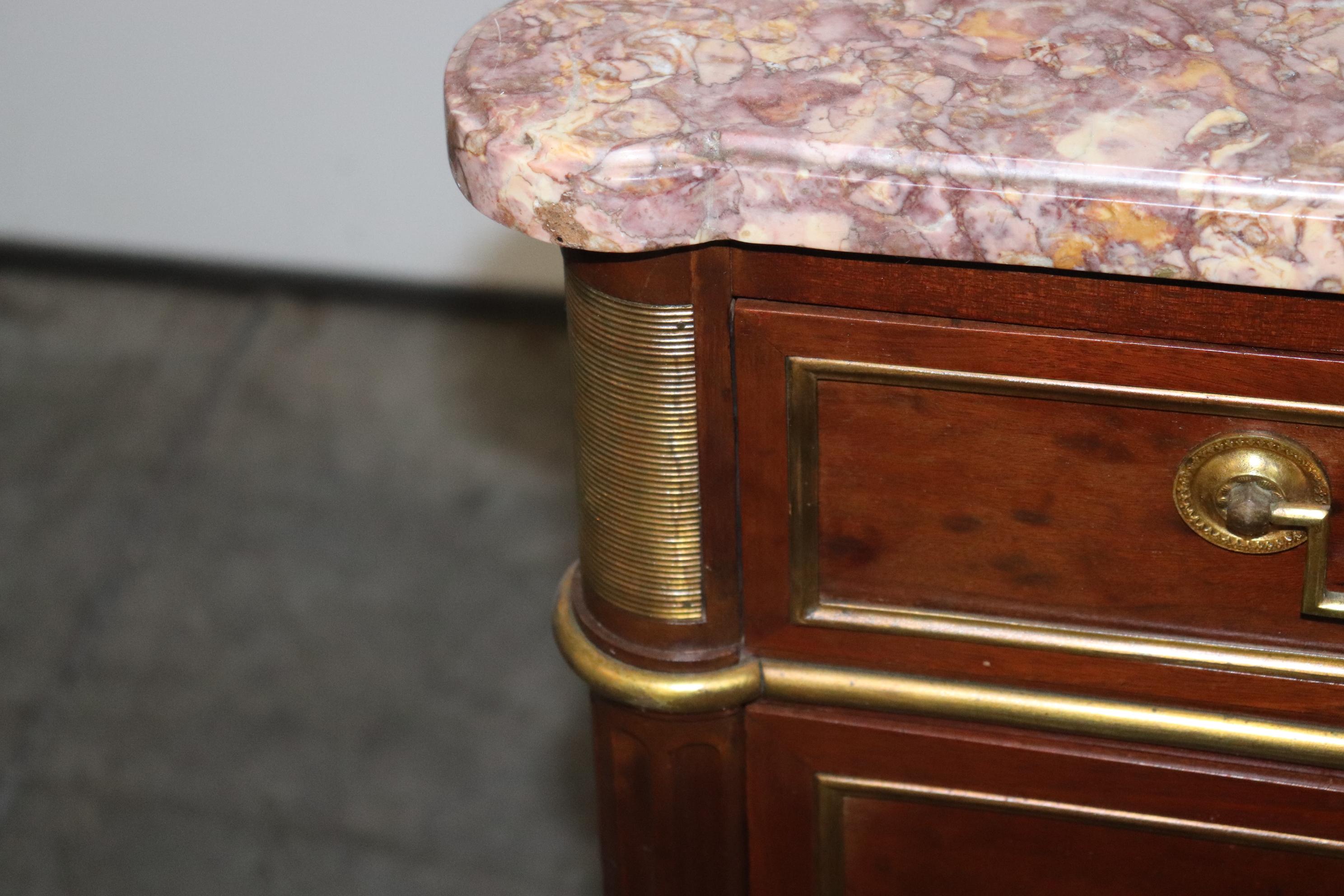 Superb Maison Jansen Style Louis XVI Directoire Marble Top Commode Circa 1950 6