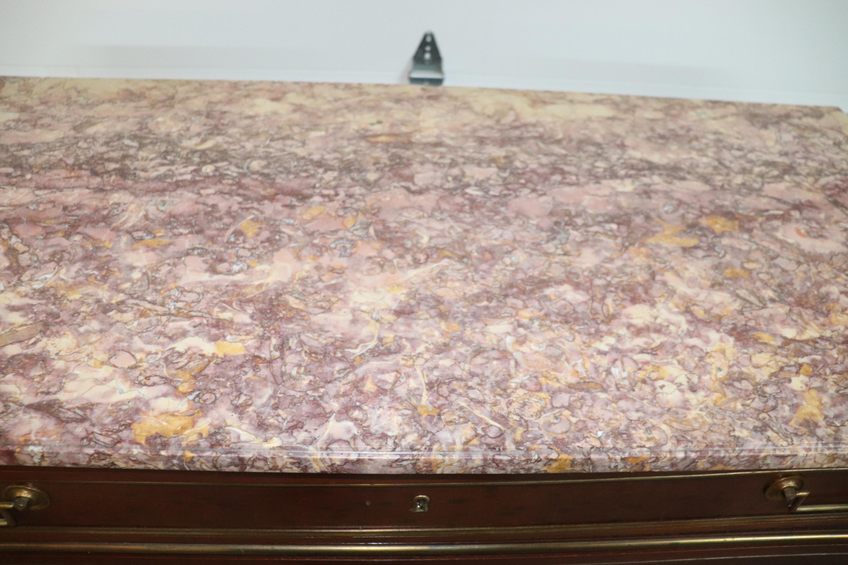 Superb Maison Jansen Style Louis XVI Directoire Marble Top Commode Circa 1950 3