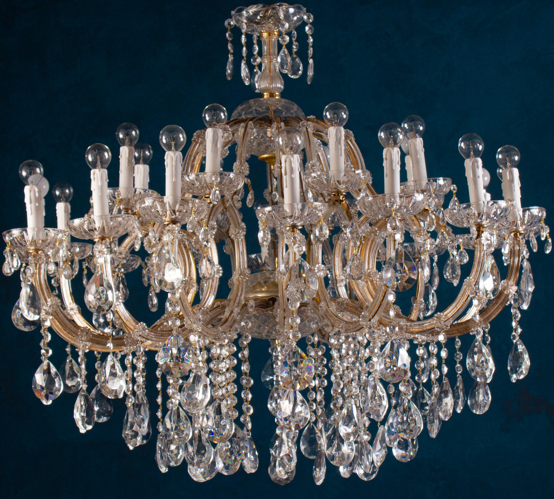Superb Maria Theresa Crystal Chandelier For Sale 14