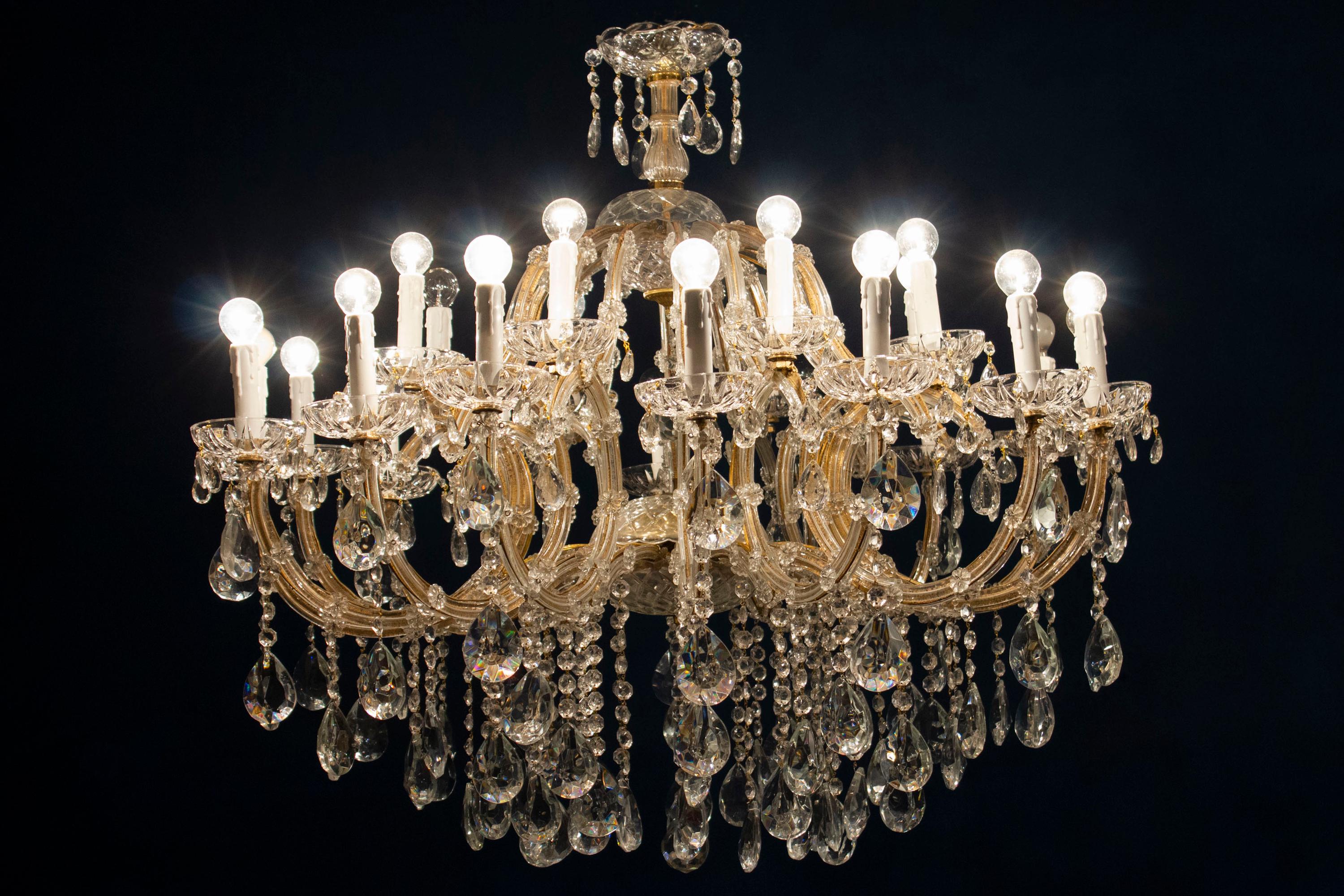 Superb Maria Theresa Crystal Chandelier For Sale 15