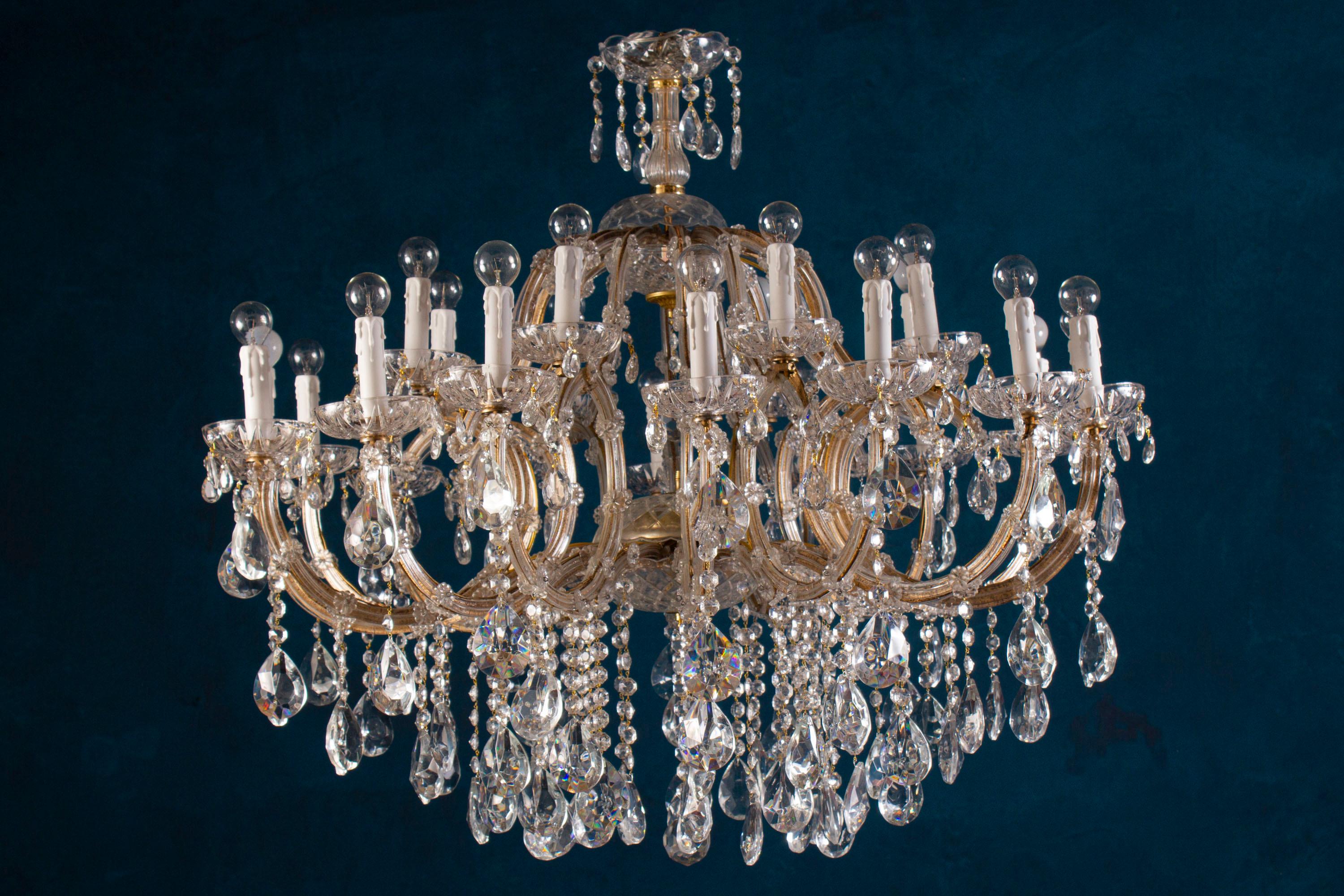 Superb Maria Theresa Crystal Chandelier For Sale 3