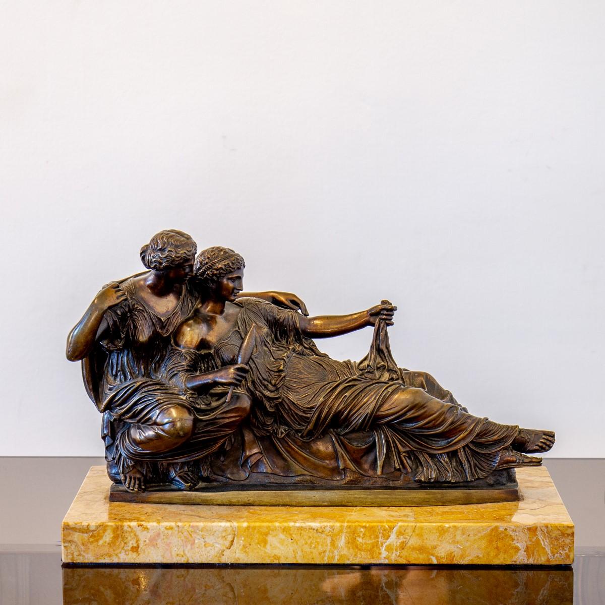 Superb Mid 19th Century Bronze of Ladies Spinning, After the Antique 6