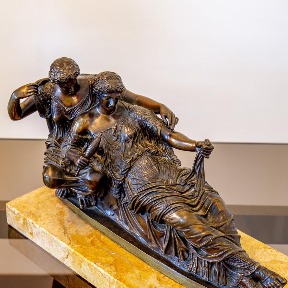 Superb Mid 19th Century Bronze of Ladies Spinning, After the Antique 3