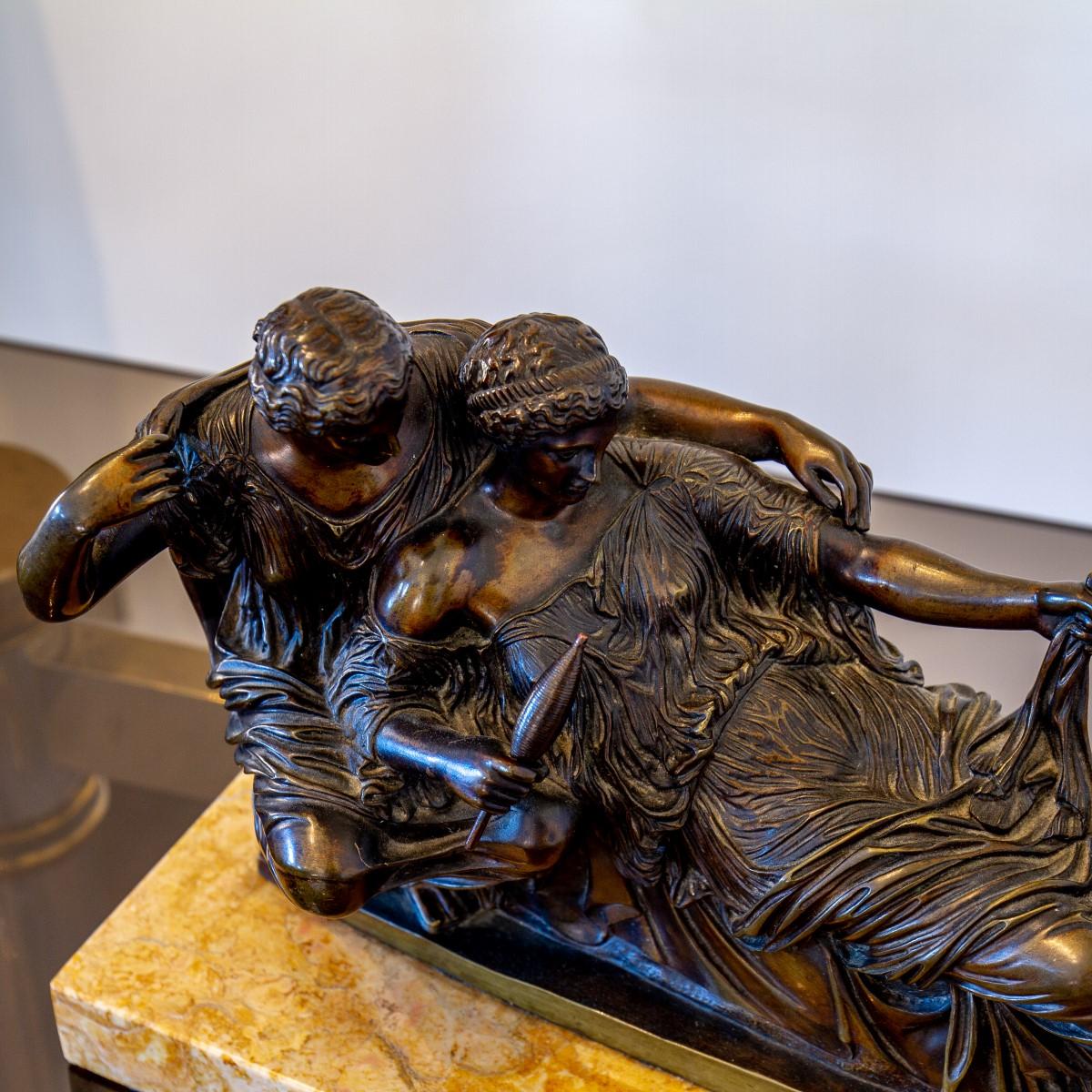 Superb Mid 19th Century Bronze of Ladies Spinning, After the Antique 4