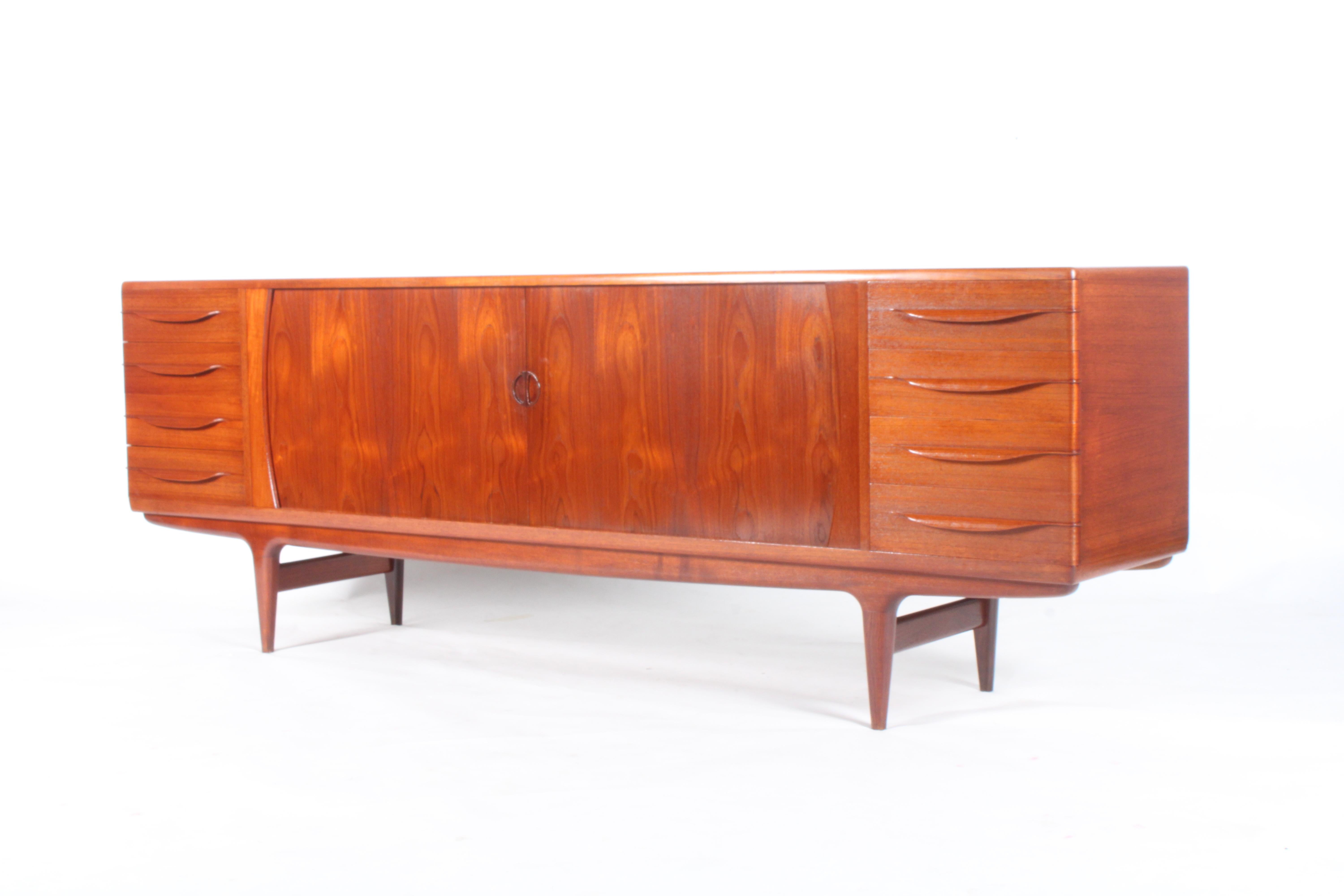 Hand-Crafted Superb Mid Century Danish Sideboard By Johannes Anderson  For Sale