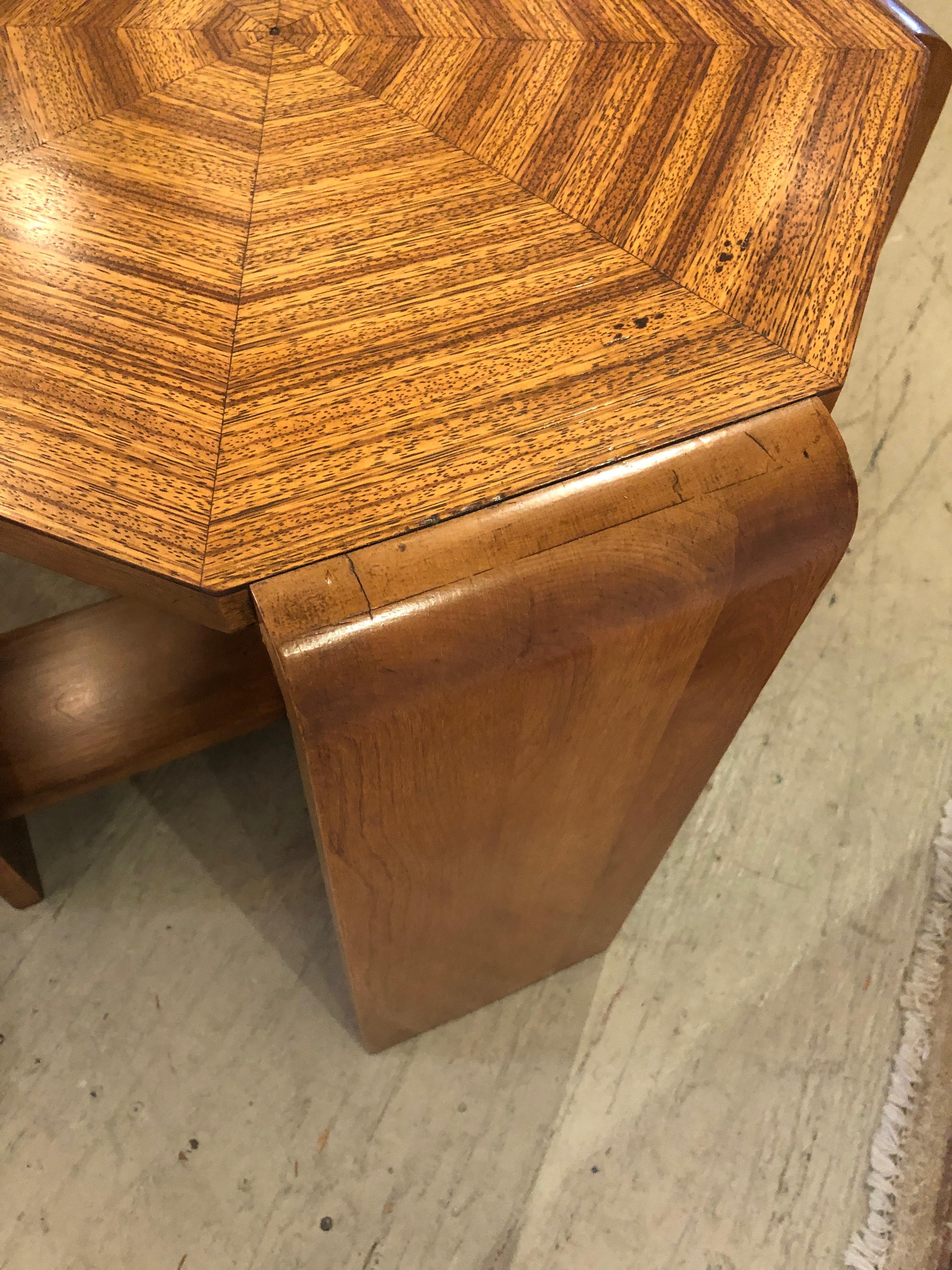 Superb Mid-Century Modern Octagonal Maple End Side Table 5
