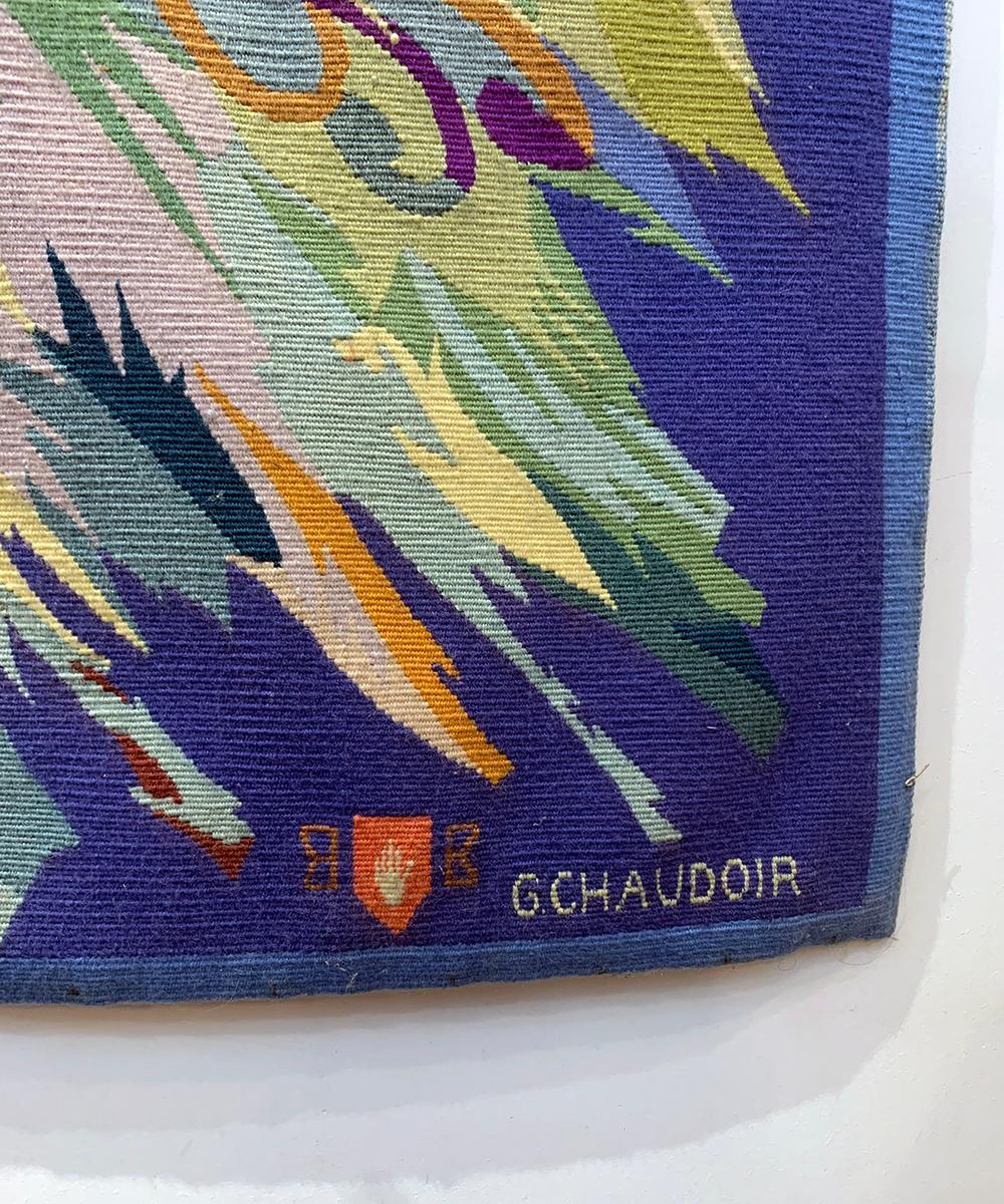 Mid-Century Modern Superb Mid-Century Tapestry from the House of Chaudoir by Van Noten For Sale