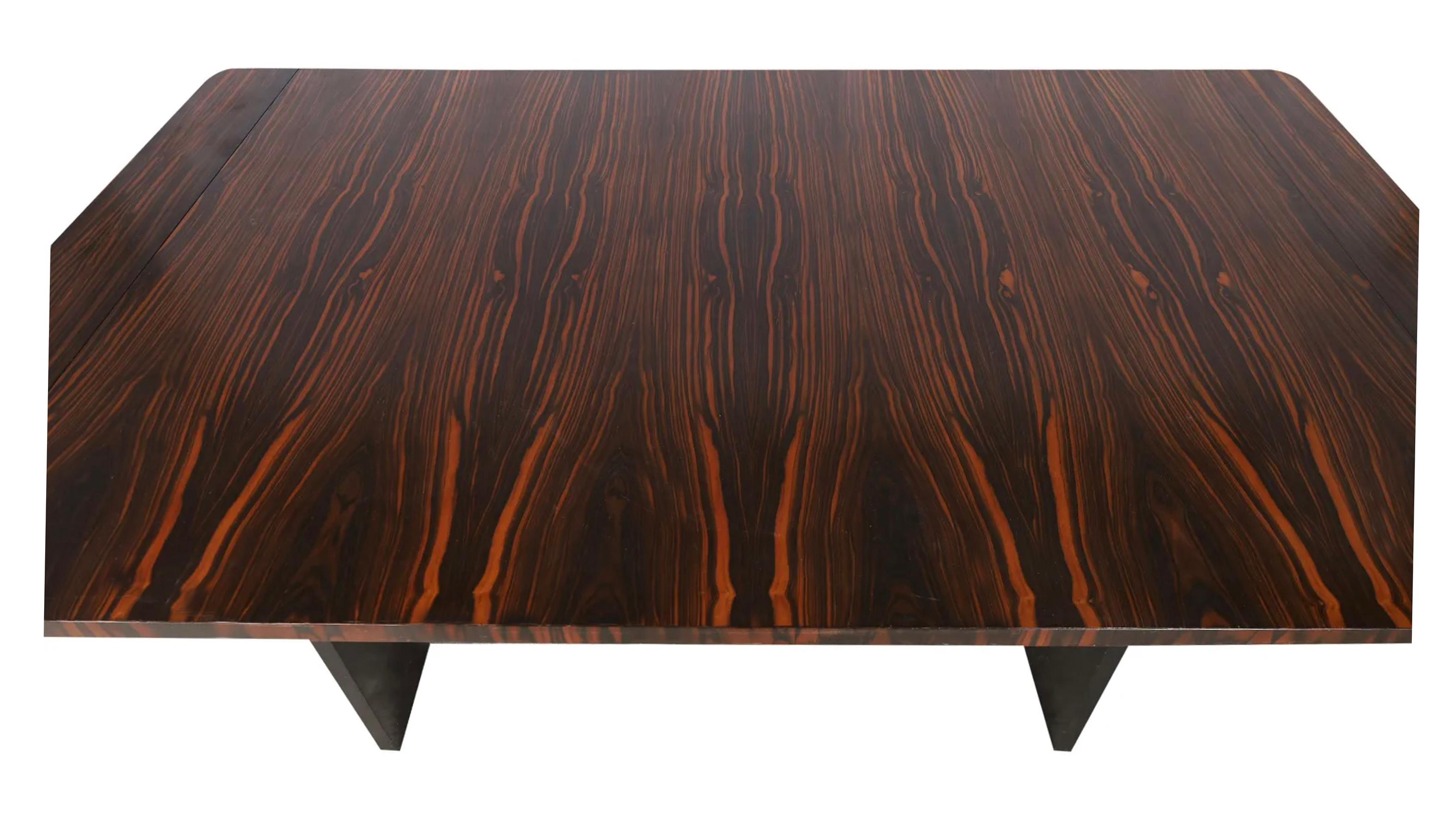 Woodwork Superb Midcentury Brazilian Rosewood Modern Extension Dining Table 2 Leaves For Sale
