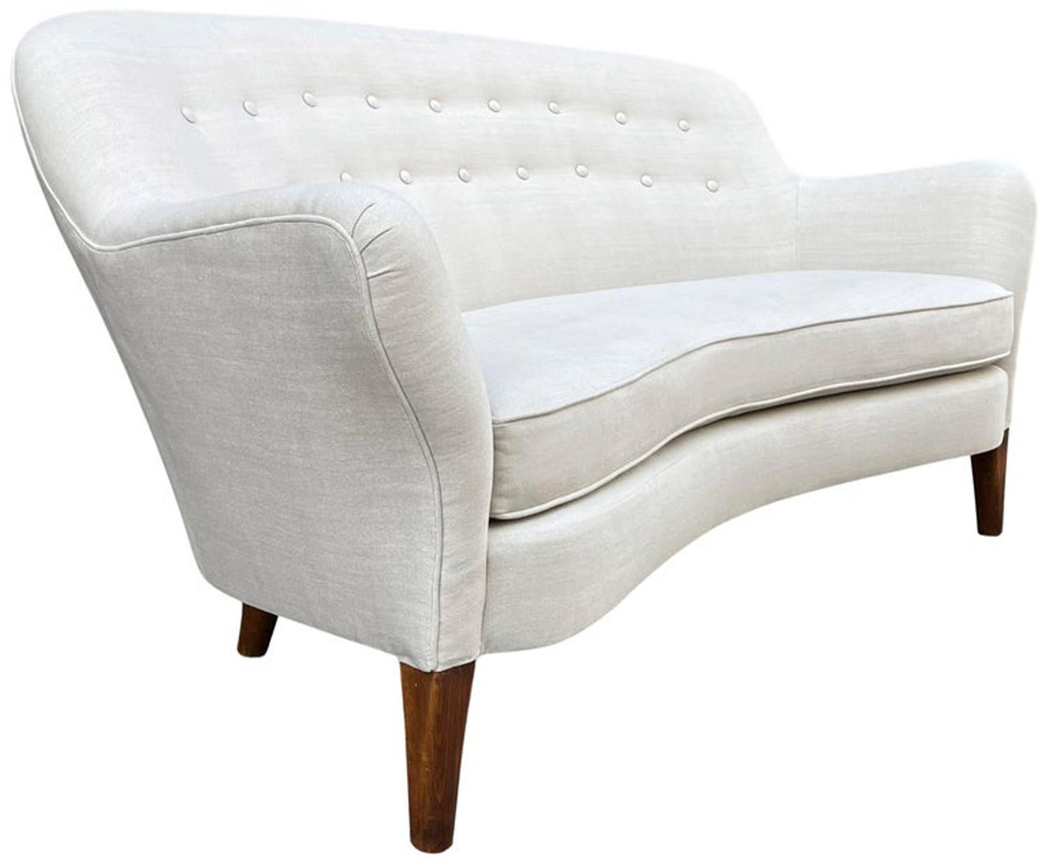 Superb Midcentury Curved Sofa or Sette Nanna Ditzel 4