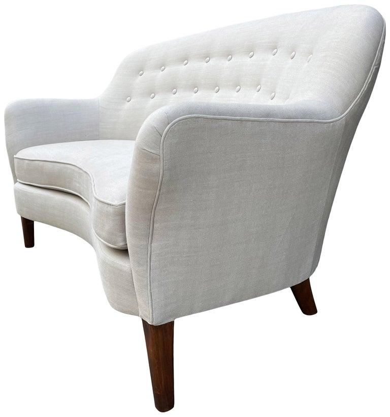 Upholstery Superb Midcentury Curved Sofa or Sette Nanna Ditzel