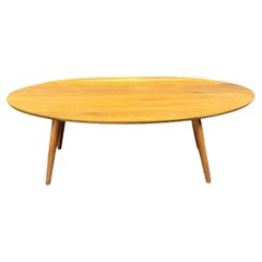 Superb Mid-Century Russel Wright Elliptical Coffee Table with Raised Edge