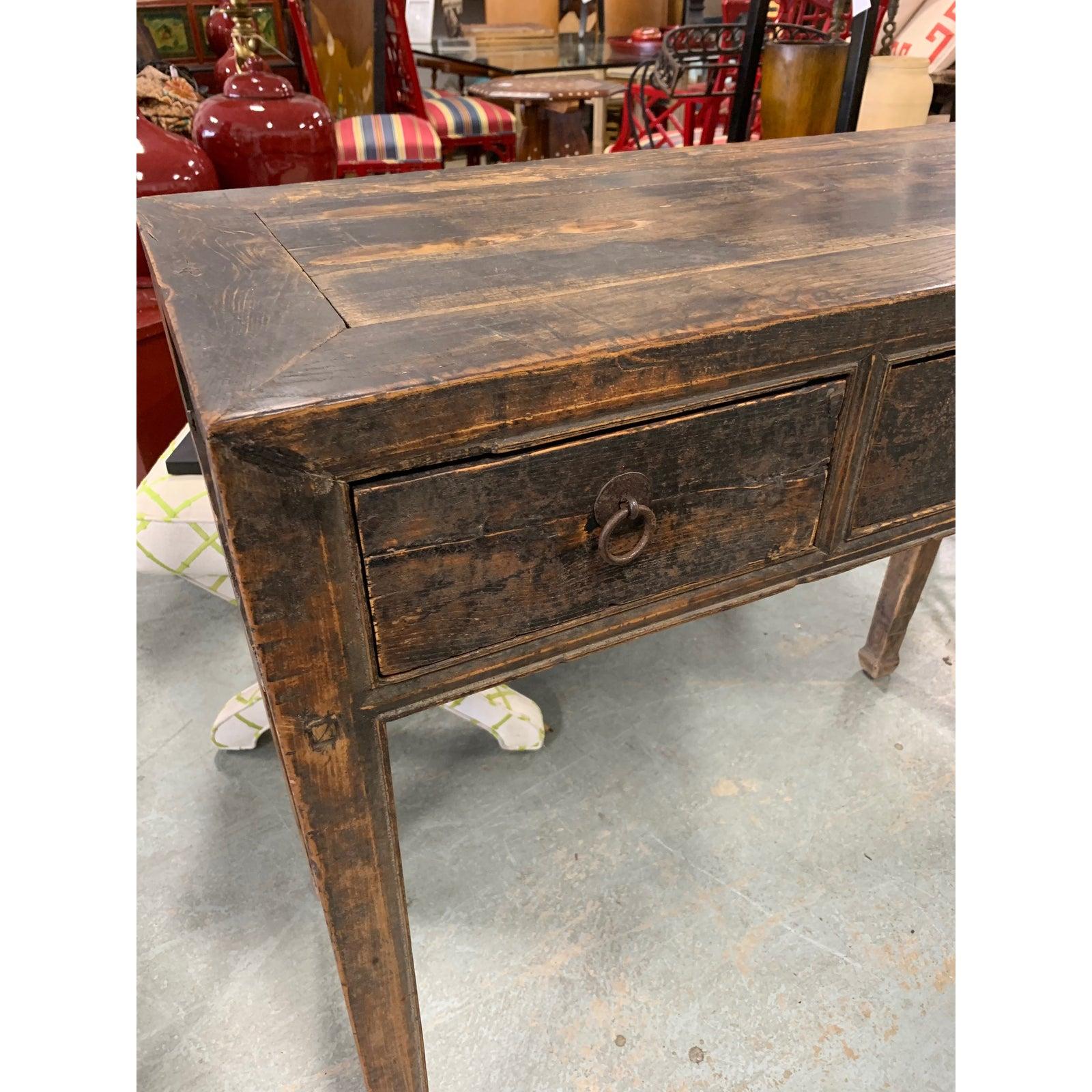 Superb Ming Style Console Table In Good Condition In West Palm Beach, FL