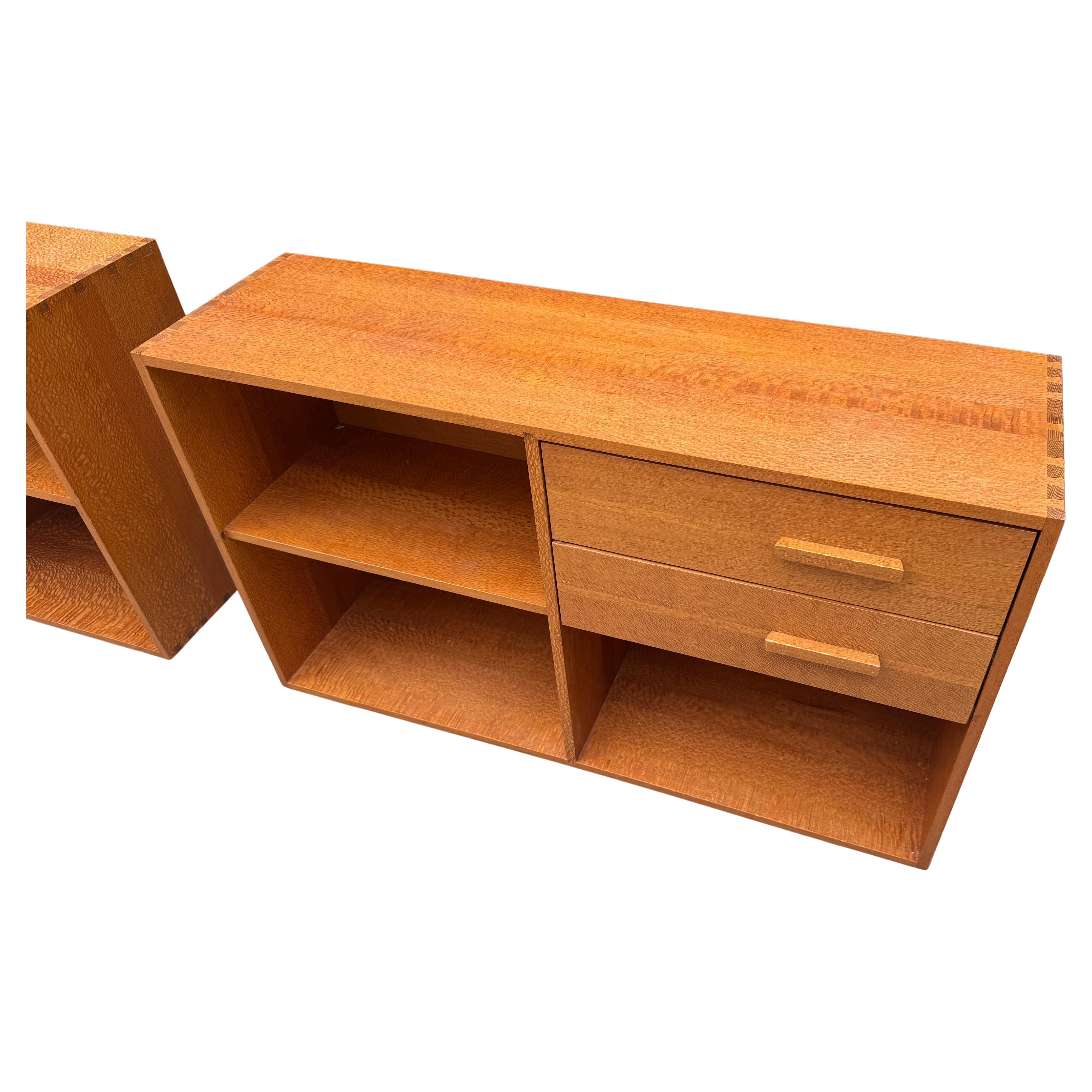 Superb Modern Craft Lacewood Nightstand Bookcase Cabinets For Sale 5