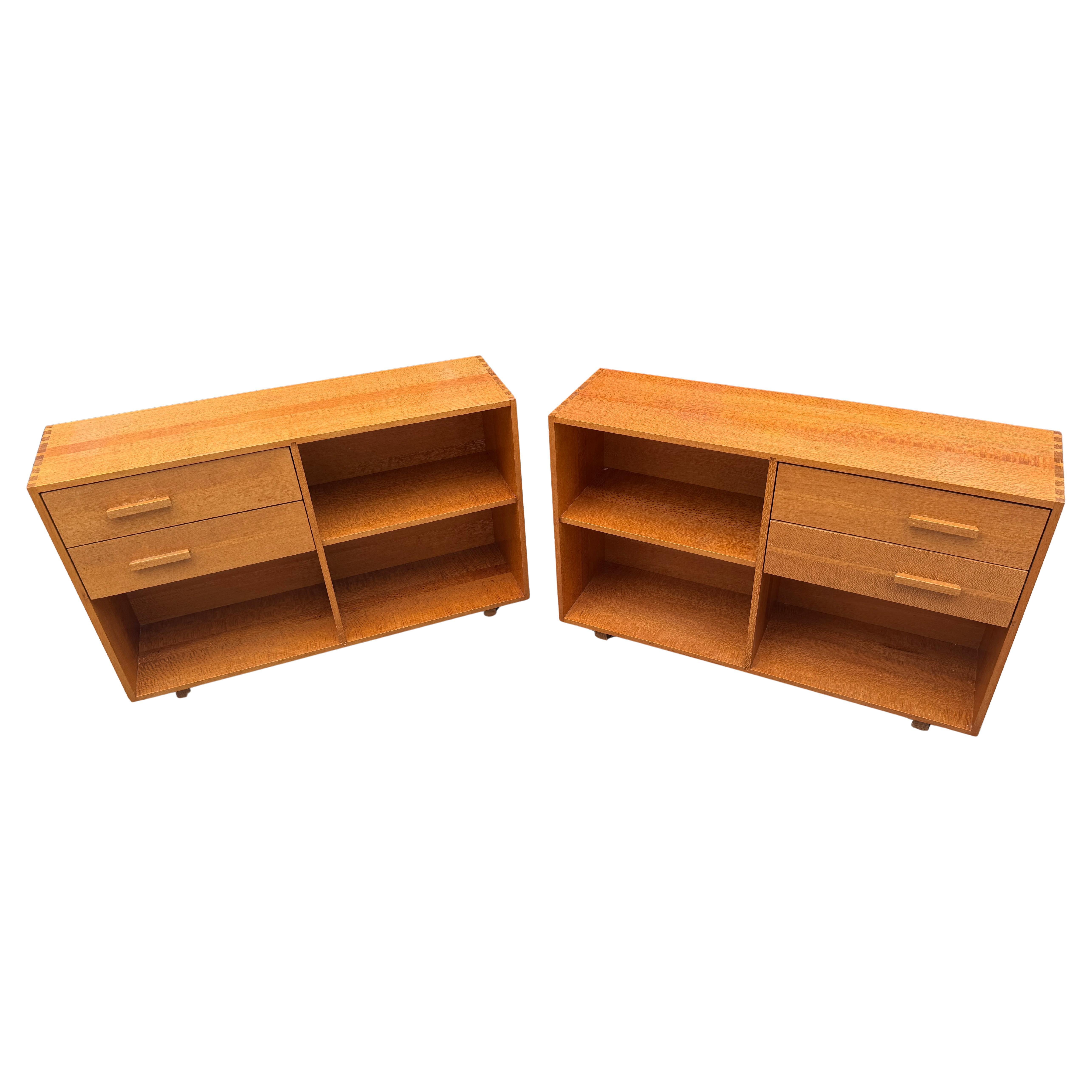 Superb Modern Craft Lacewood Nightstand Bookcase Cabinets For Sale 7