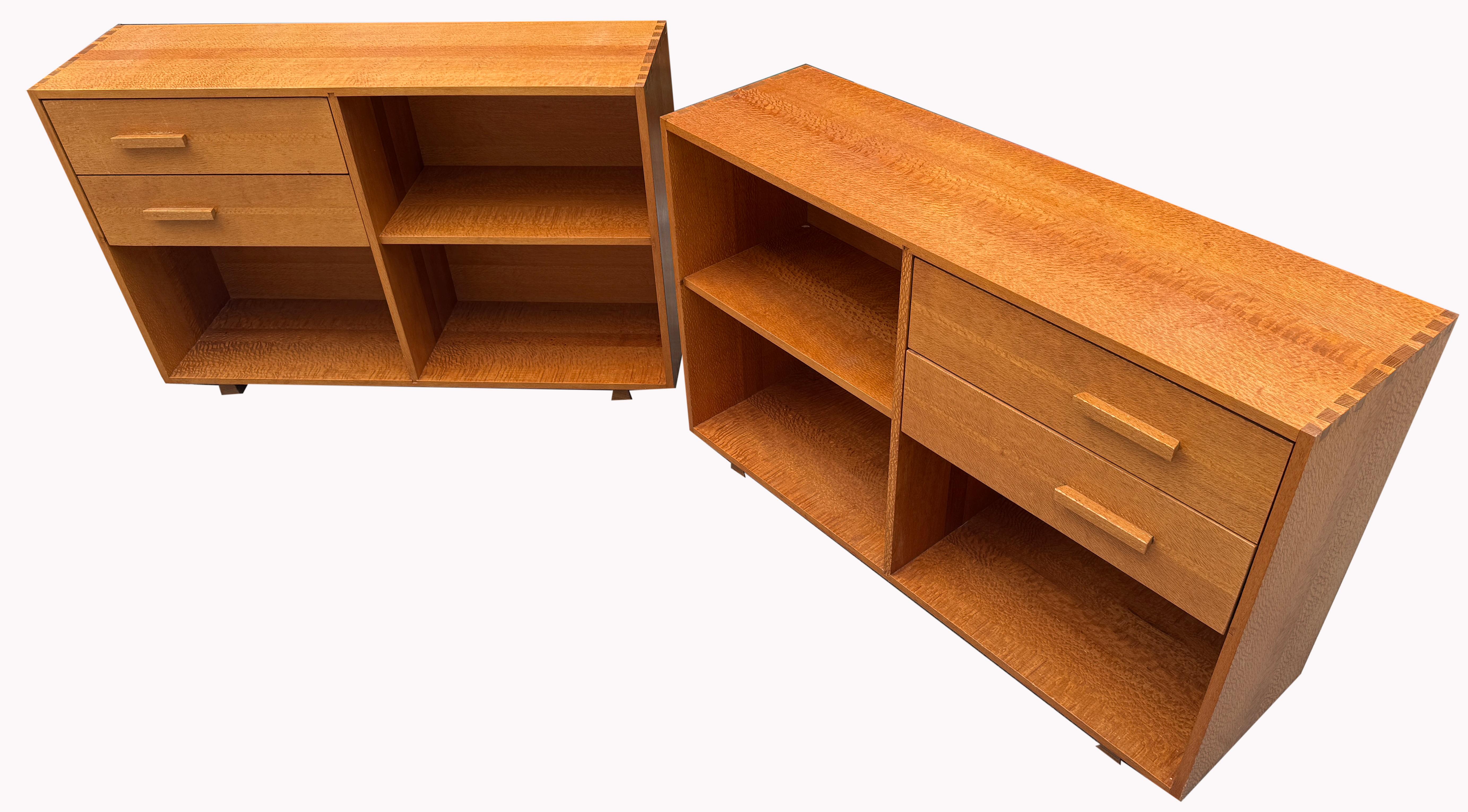 Superb Modern Craft Lacewood Nightstand Bookcase Cabinets For Sale 10
