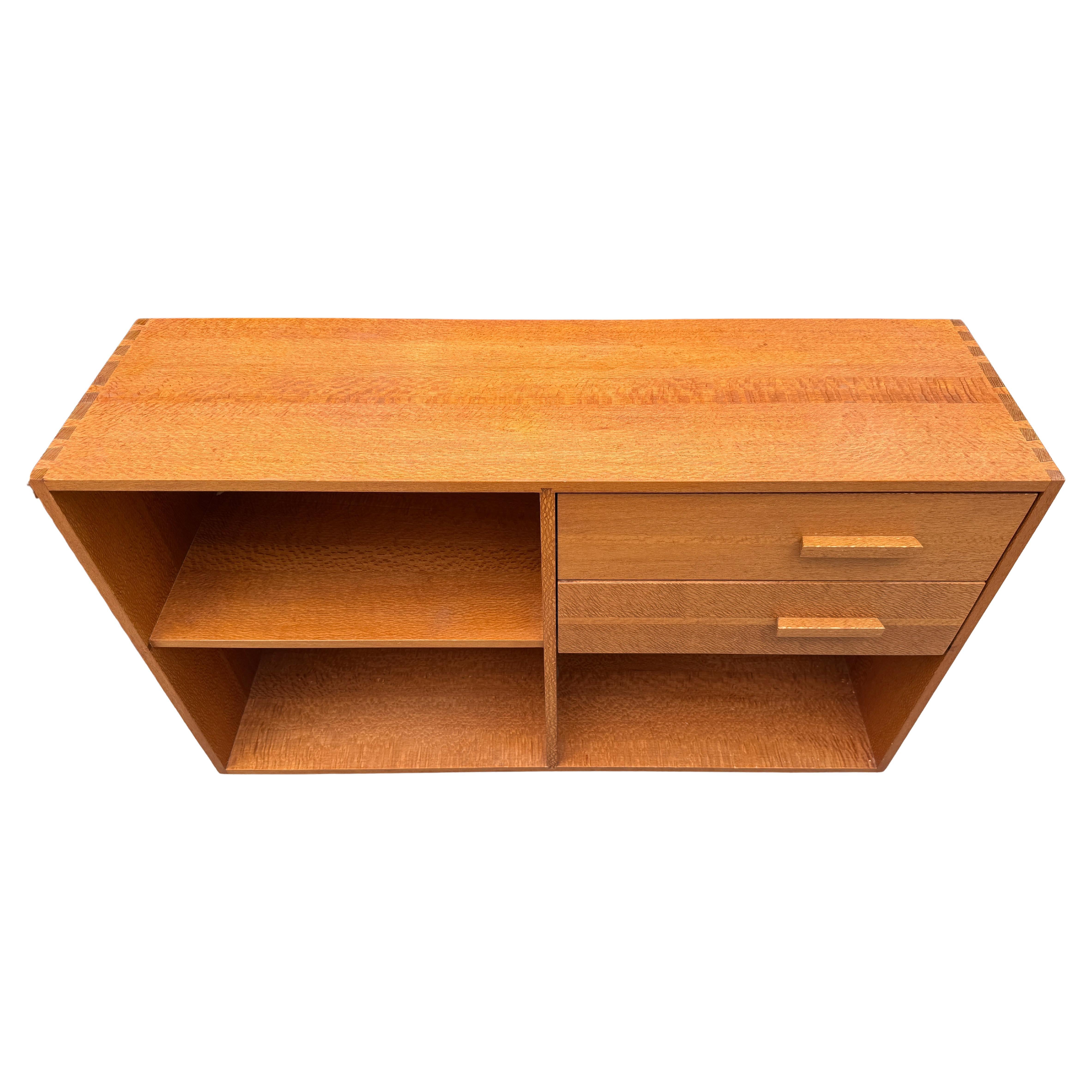 Mid-Century Modern Superb Modern Craft Lacewood Nightstand Bookcase Cabinets For Sale