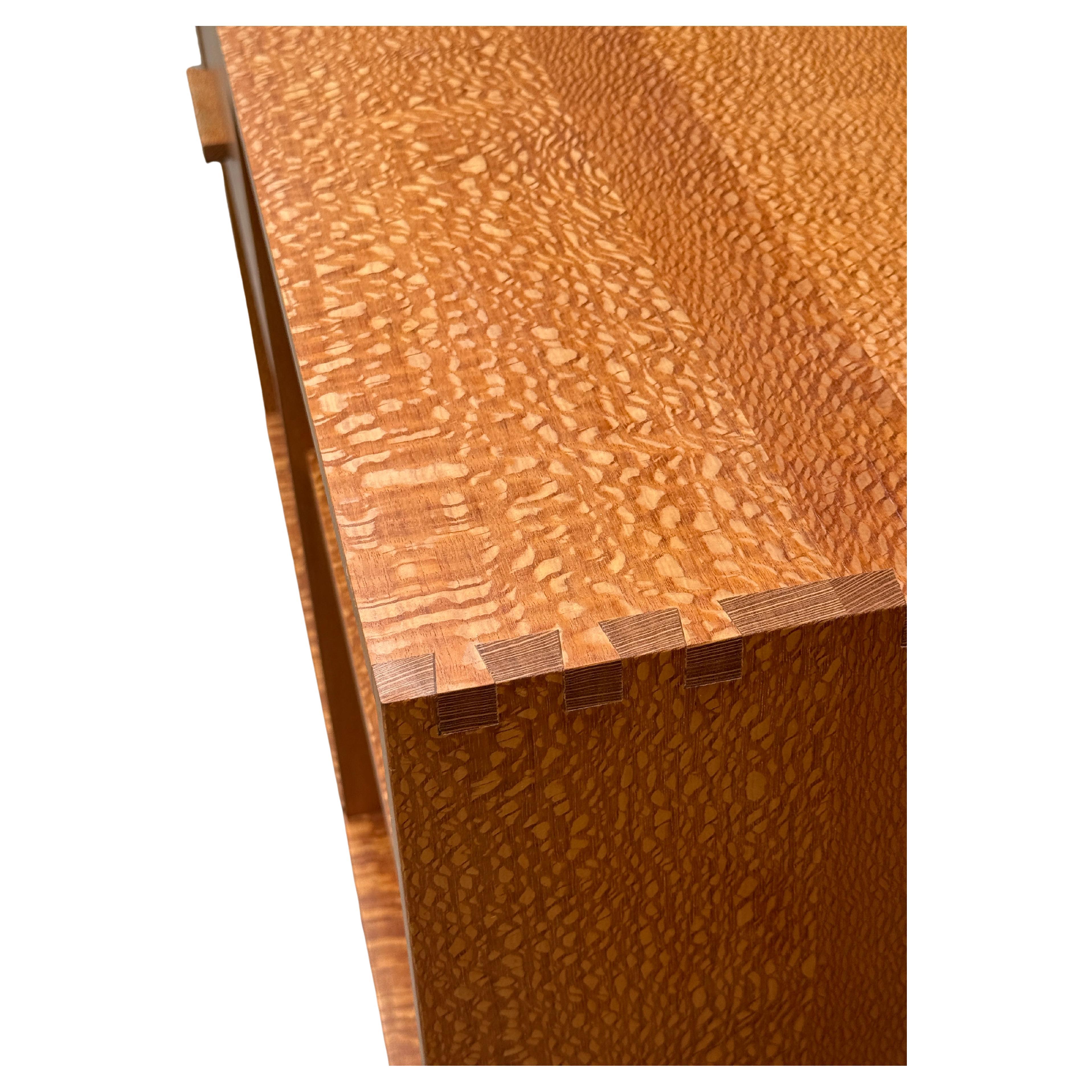 Superb Modern Craft Lacewood Nightstand Bookcase Cabinets For Sale 2