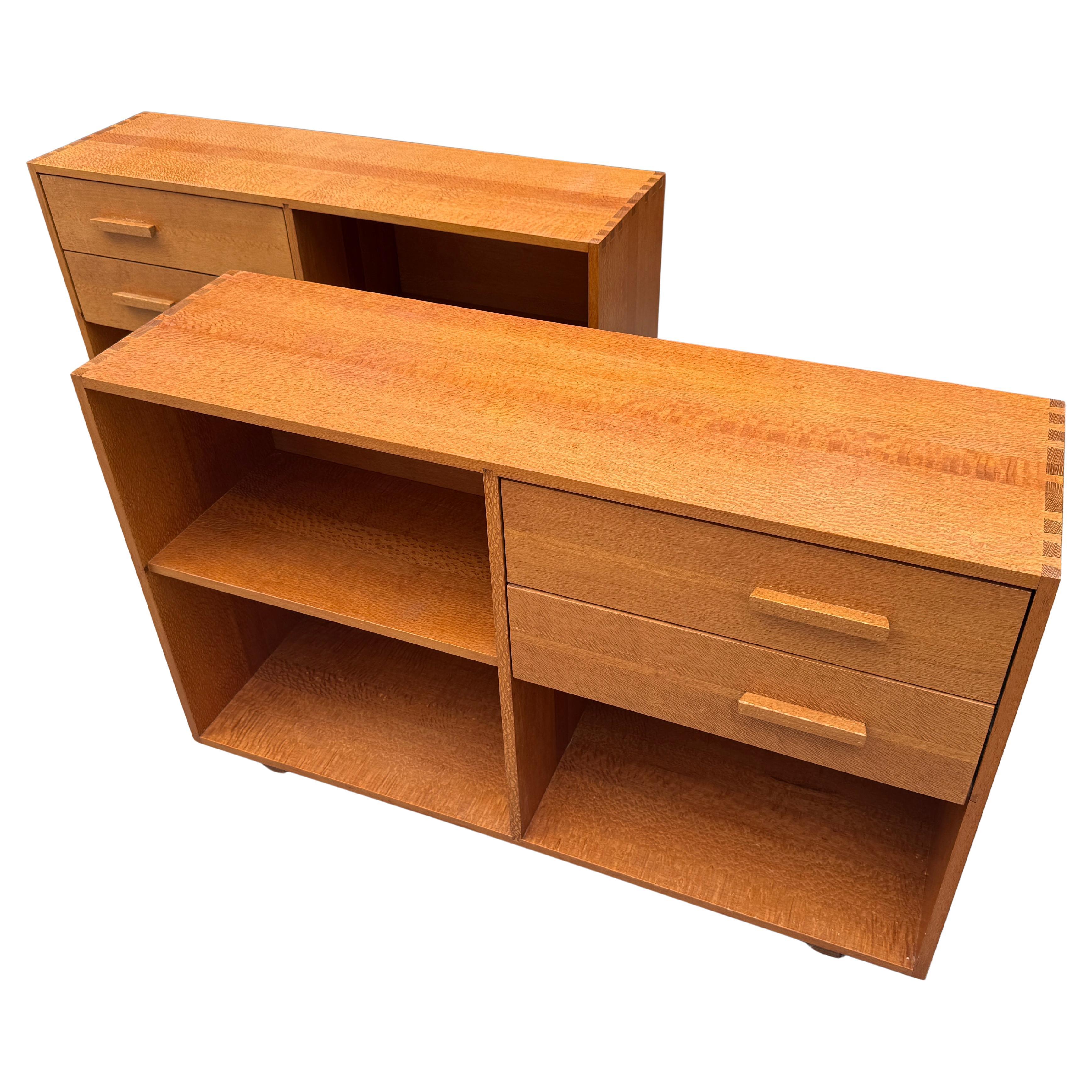 Superb Modern Craft Lacewood Nightstand Bookcase Cabinets For Sale