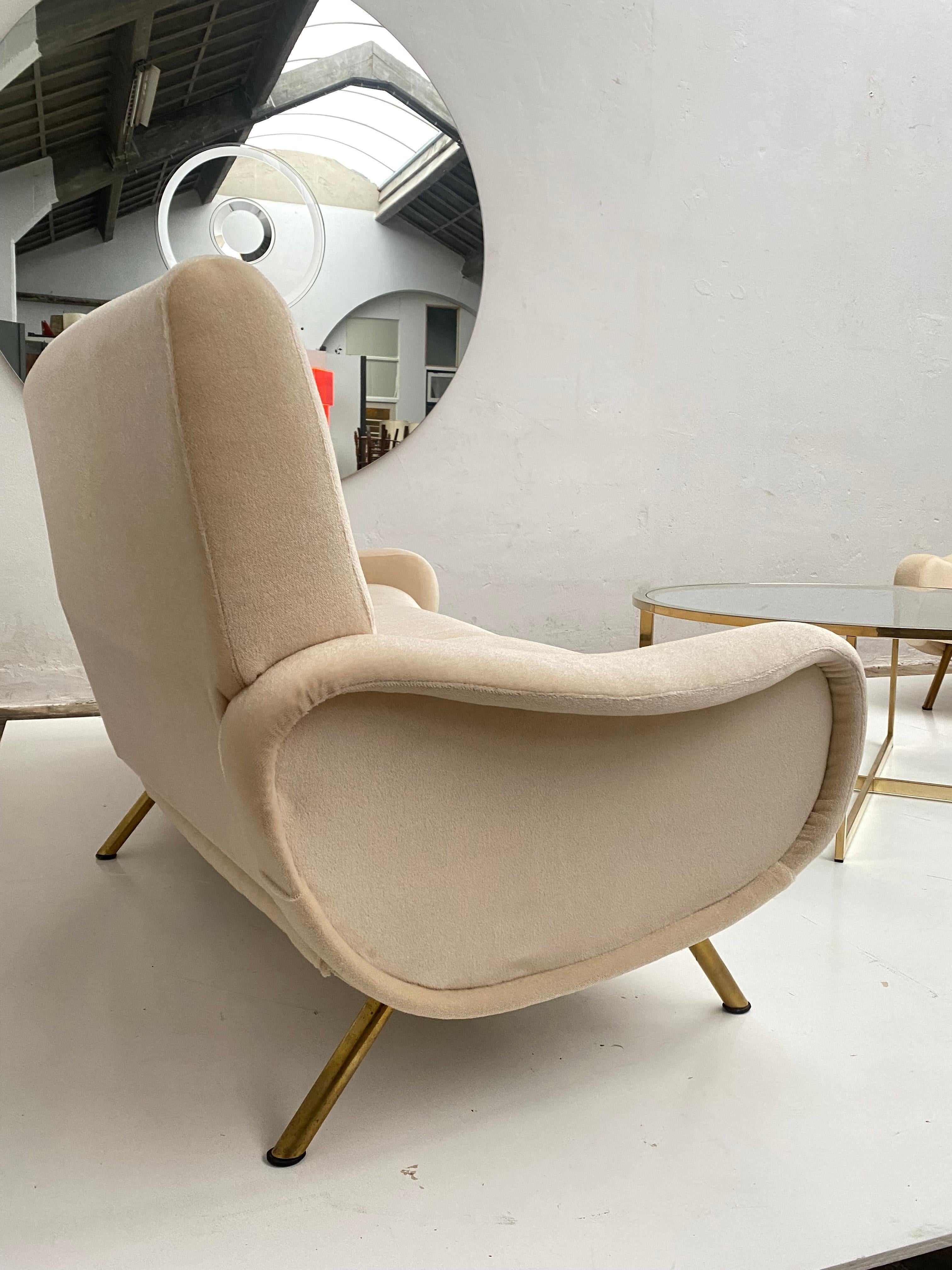 Milieu du XXe siècle Superbe ensemble de sièges en mohair « Lady » conçu par Zanuso pour Arflex, Italie, 1951 en vente