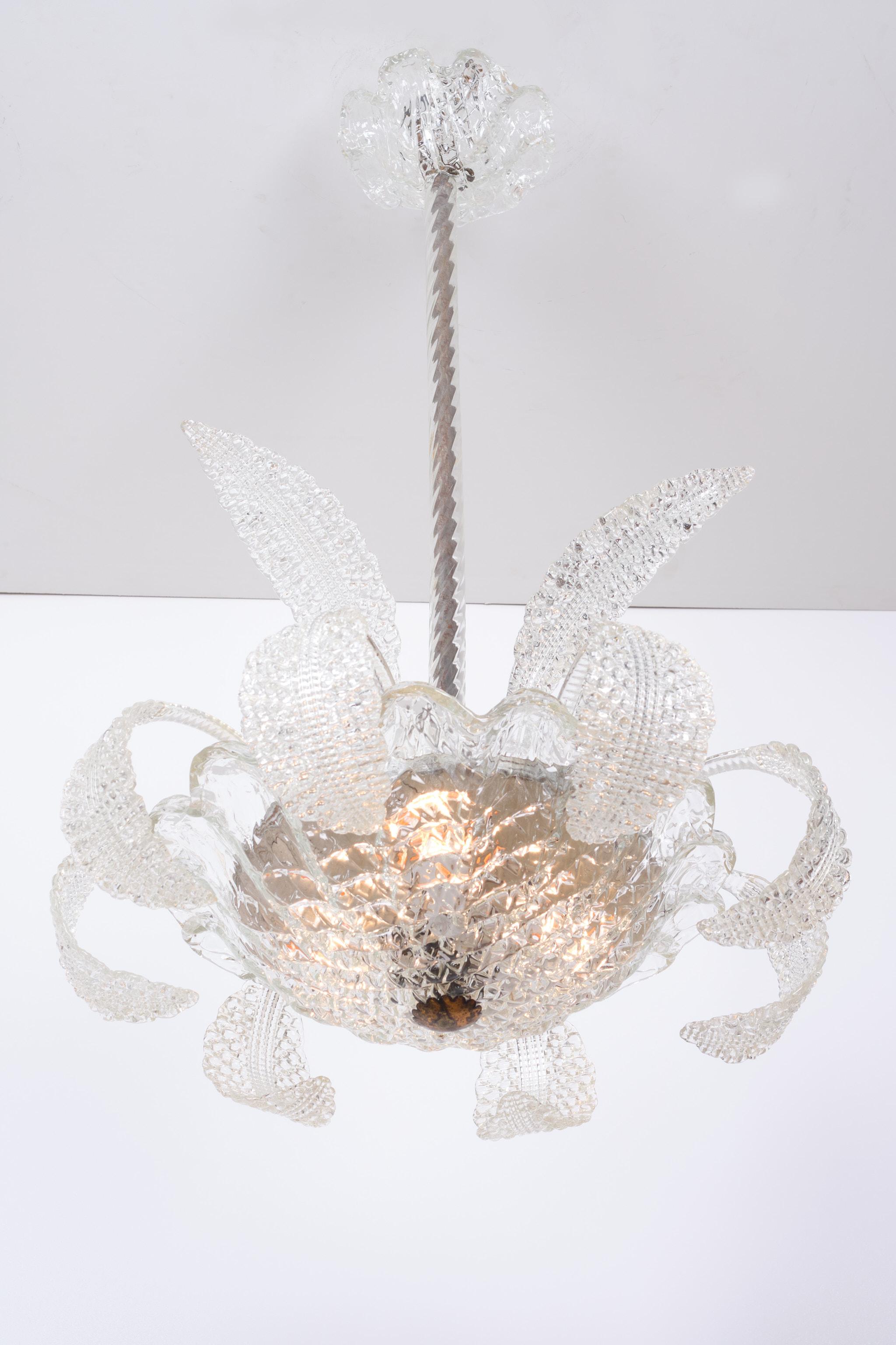 Superb Murano Barovier Toso Chandelier  1