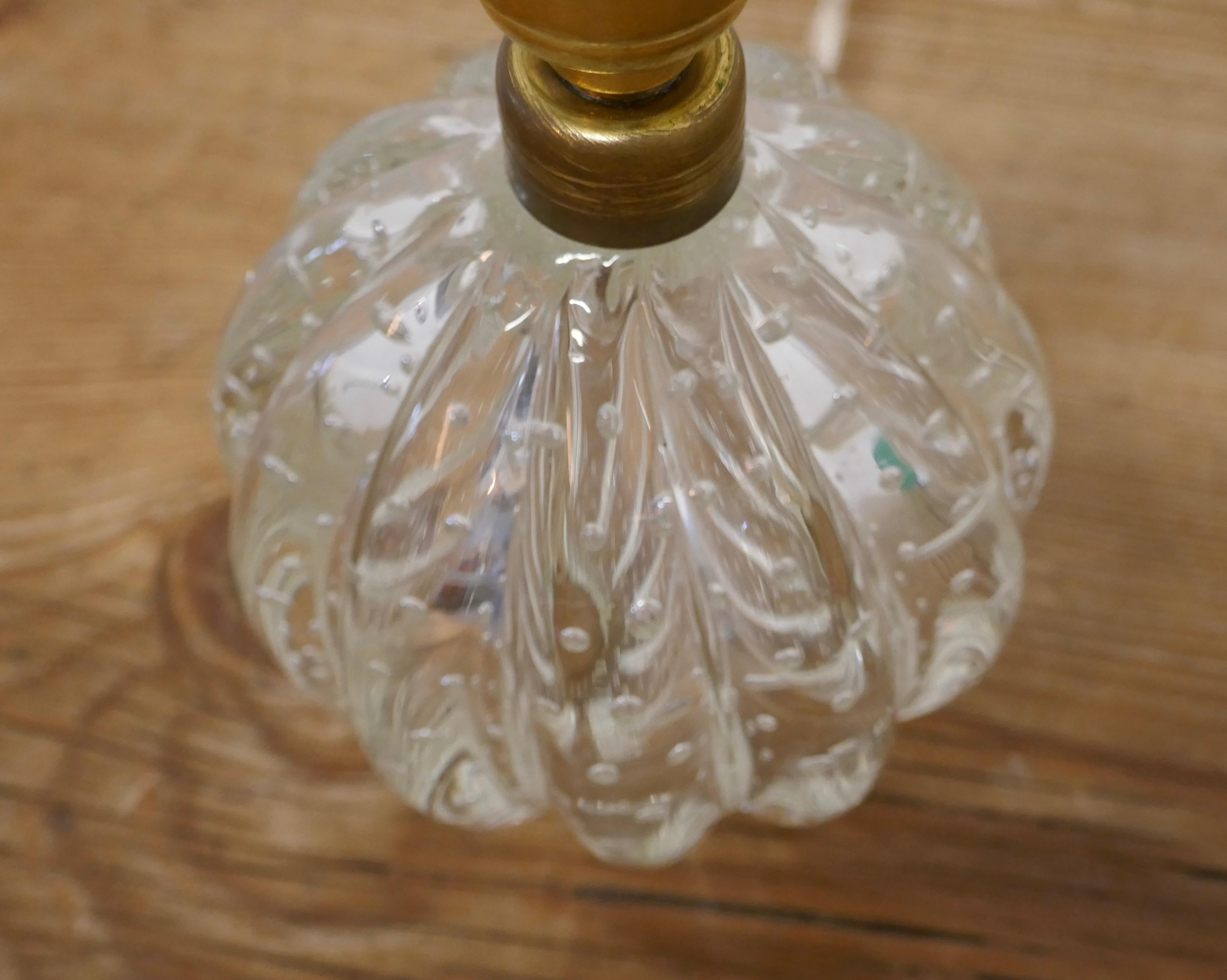 Superb Murano Clear Glass Lamp, with Controlled Bubbles 2