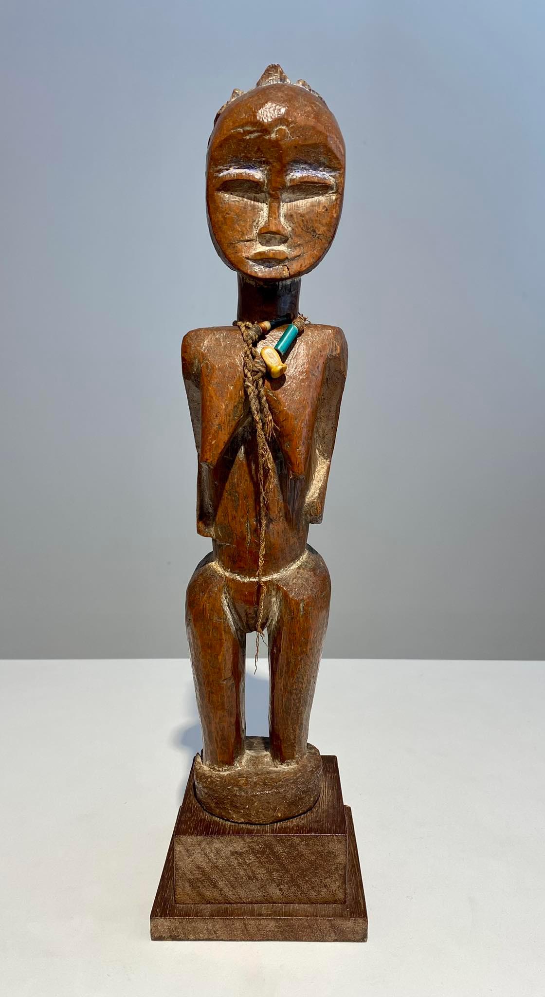 Wood Superb museum quality Kulango Kulongo female statue Ivory Coast African Art For Sale