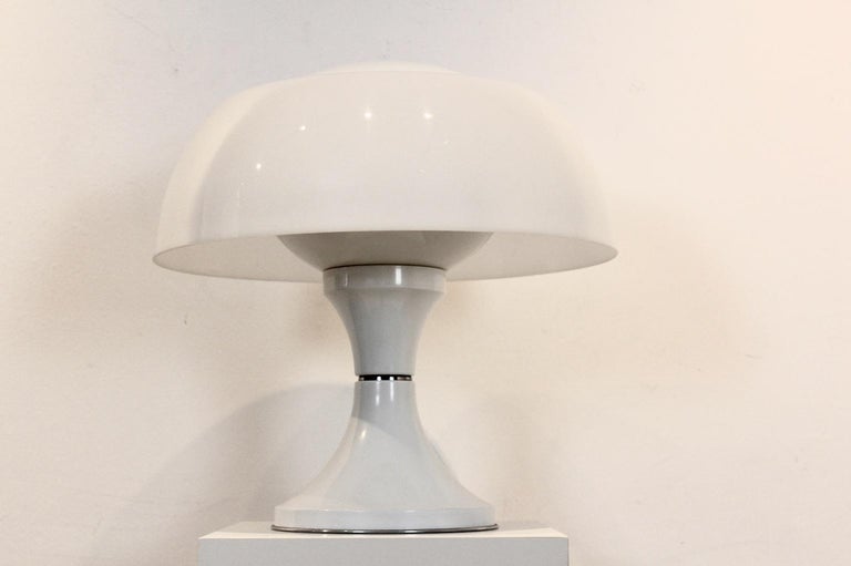 Steel Superb Mushroom Table Lamp by Gaetano Sciolari for Valenti, 1968 For Sale
