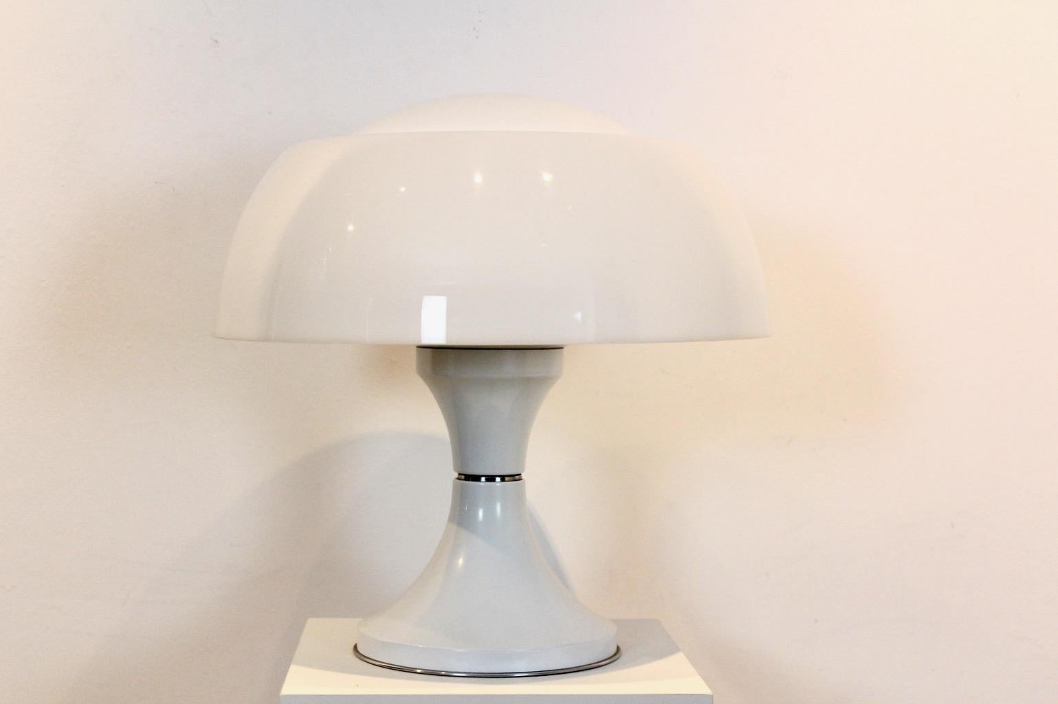 Steel Superb Mushroom Table Lamp by Gaetano Sciolari for Valenti, 1968