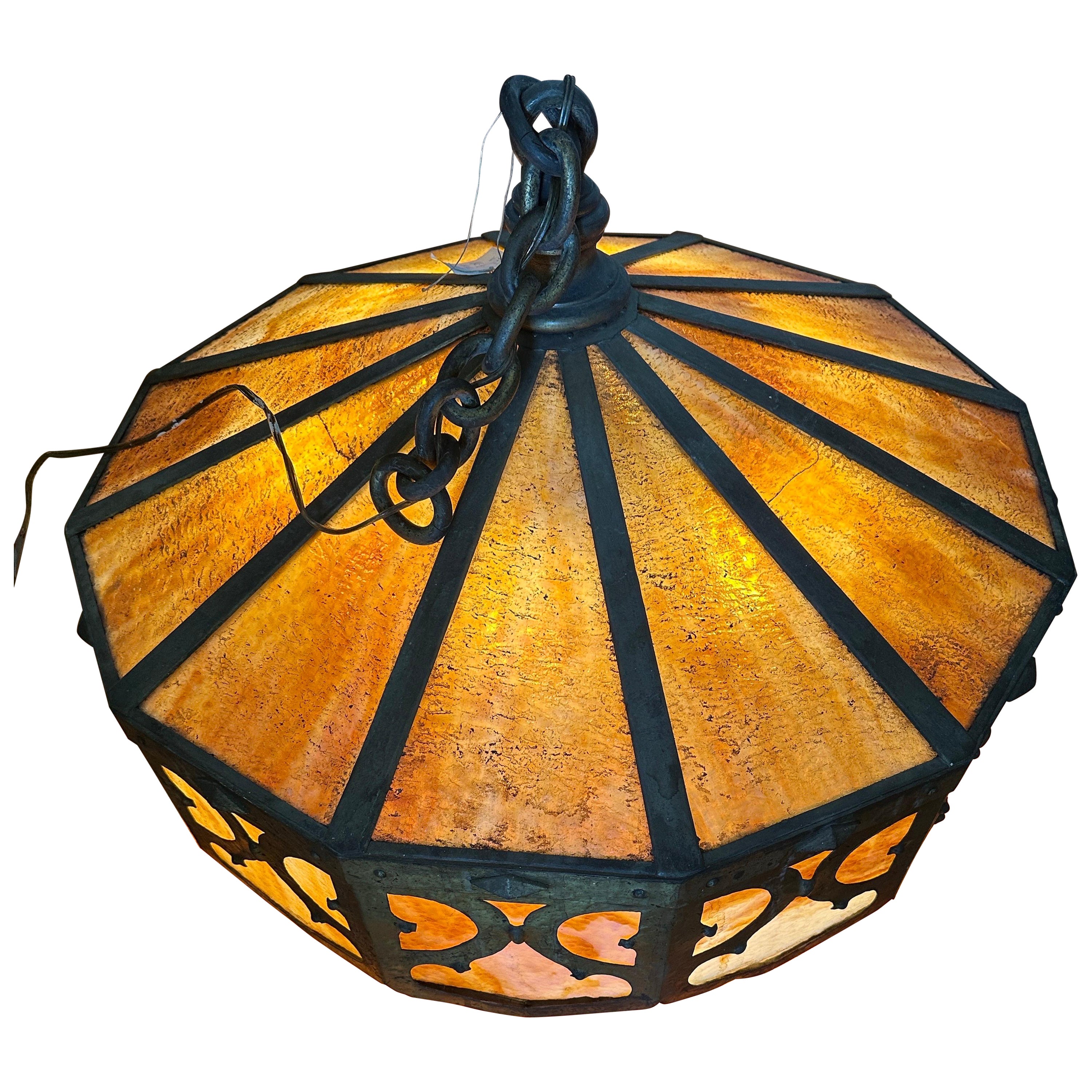 SUPERB Bella Arts&Crafts Lampadario a sei lampadine  Stickley era- W7436  ON  VENDITA  30%