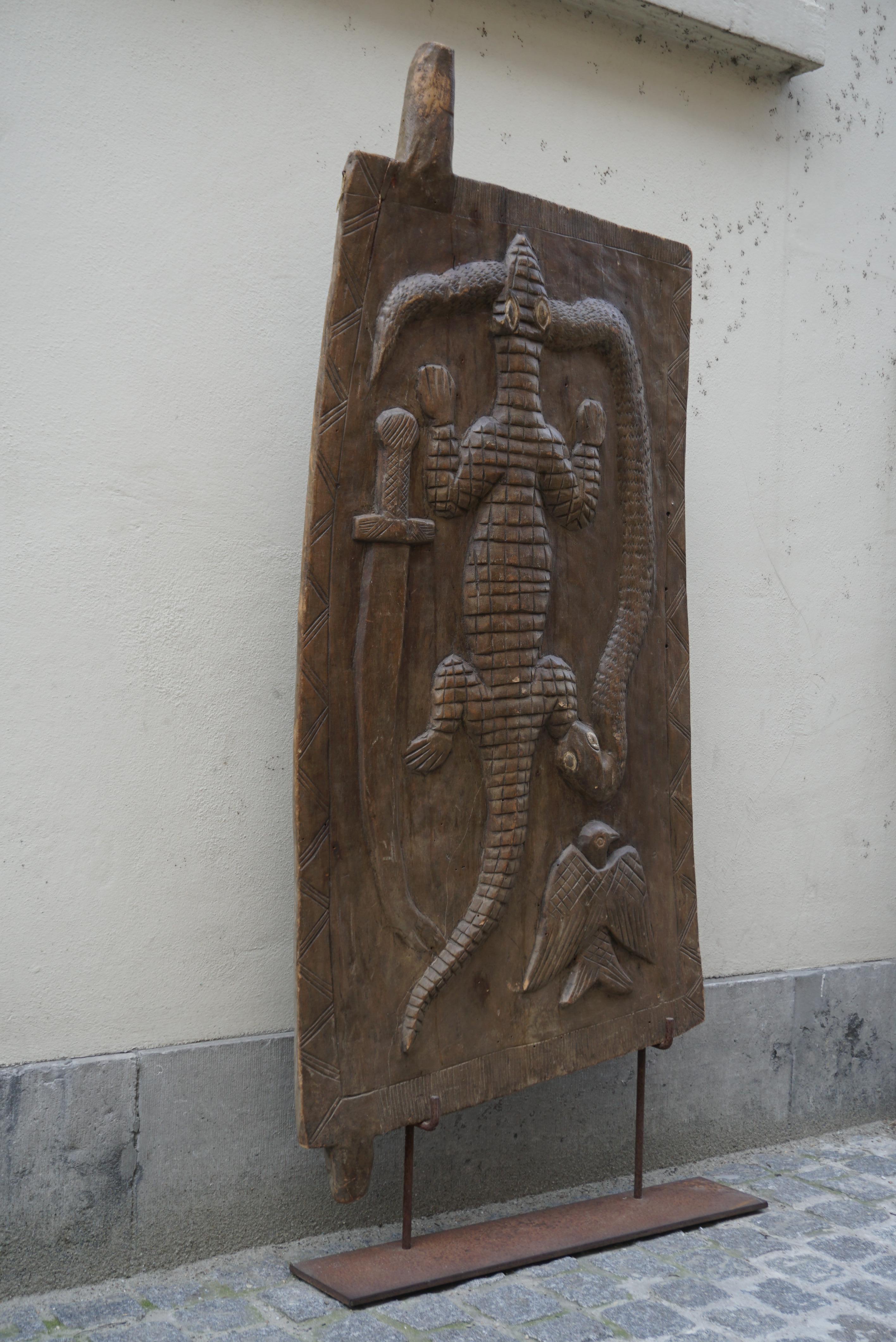 Cameroonian Superb Old Wooden Hut Door from Africa For Sale