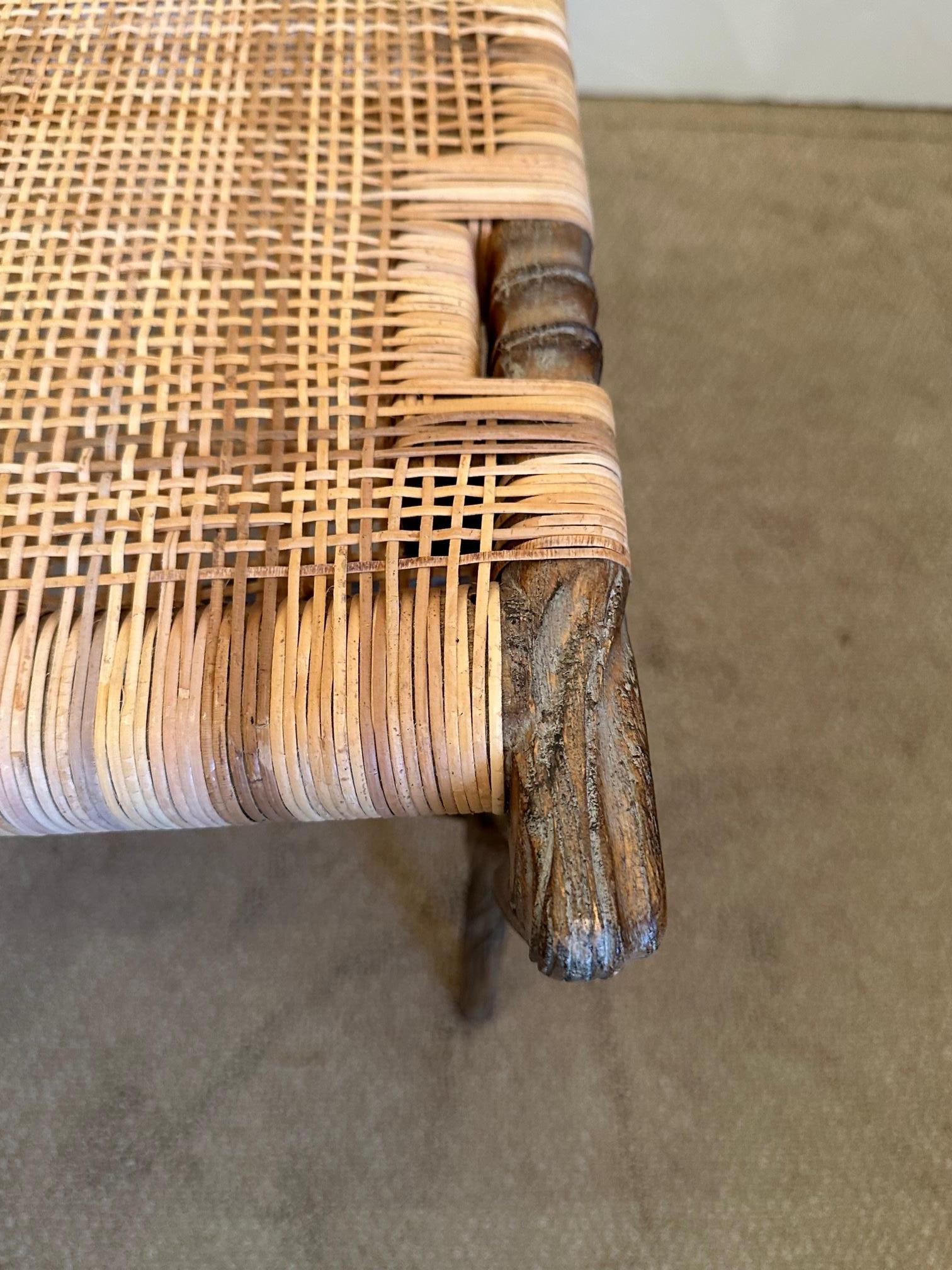 Superb Organic Modern Faux Twig and Woven Rattan Chair 5