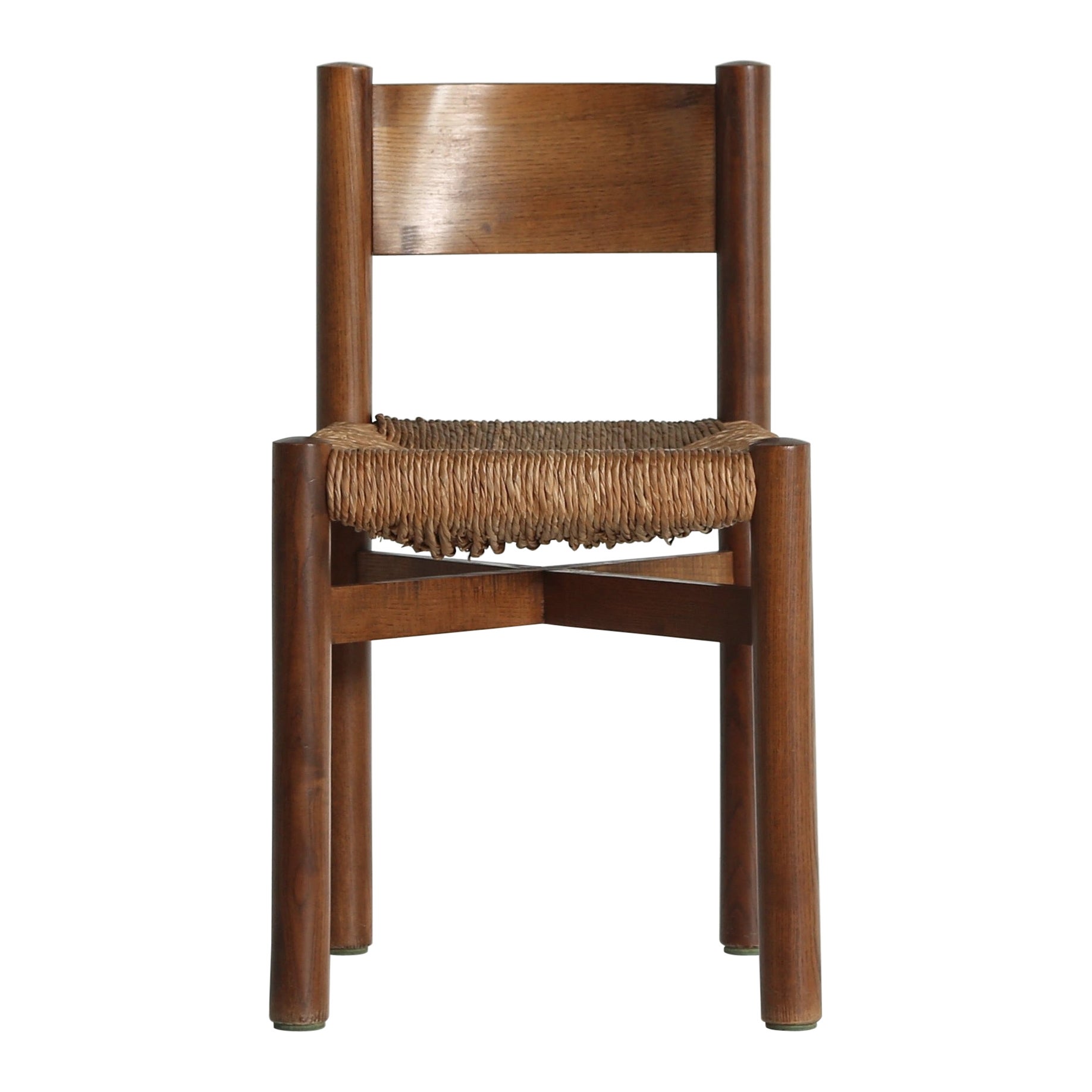 Superb Original Charlotte Perriand Meribel Chair, France, 1950s