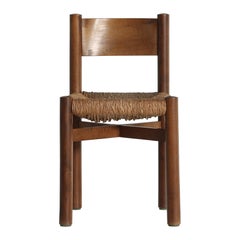 Superb Original Charlotte Perriand Meribel Chair, France, 1950s