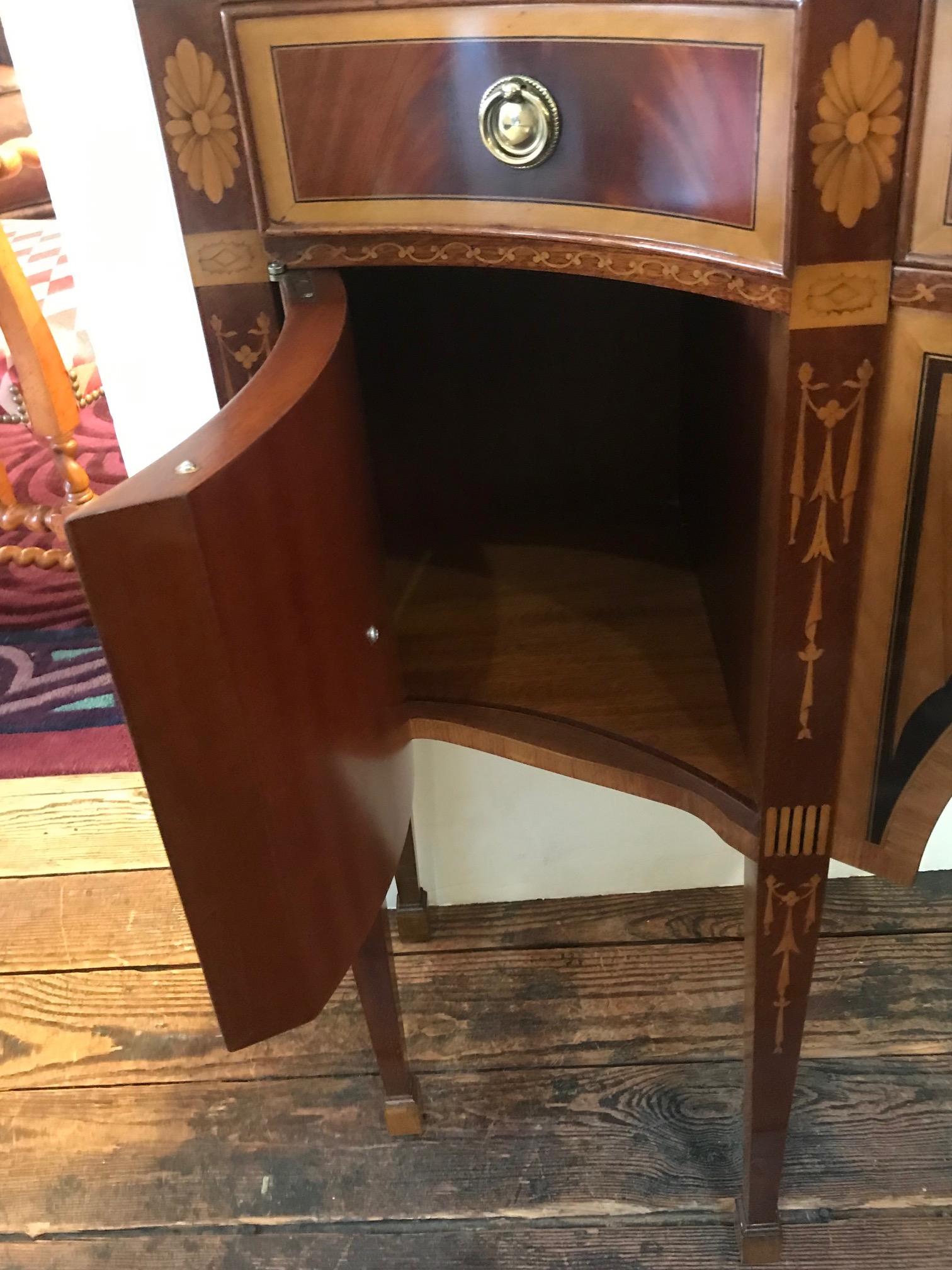 Superb Ornately Inlaid Mixed Wood Console Sideboard by Colombo Mobili 2