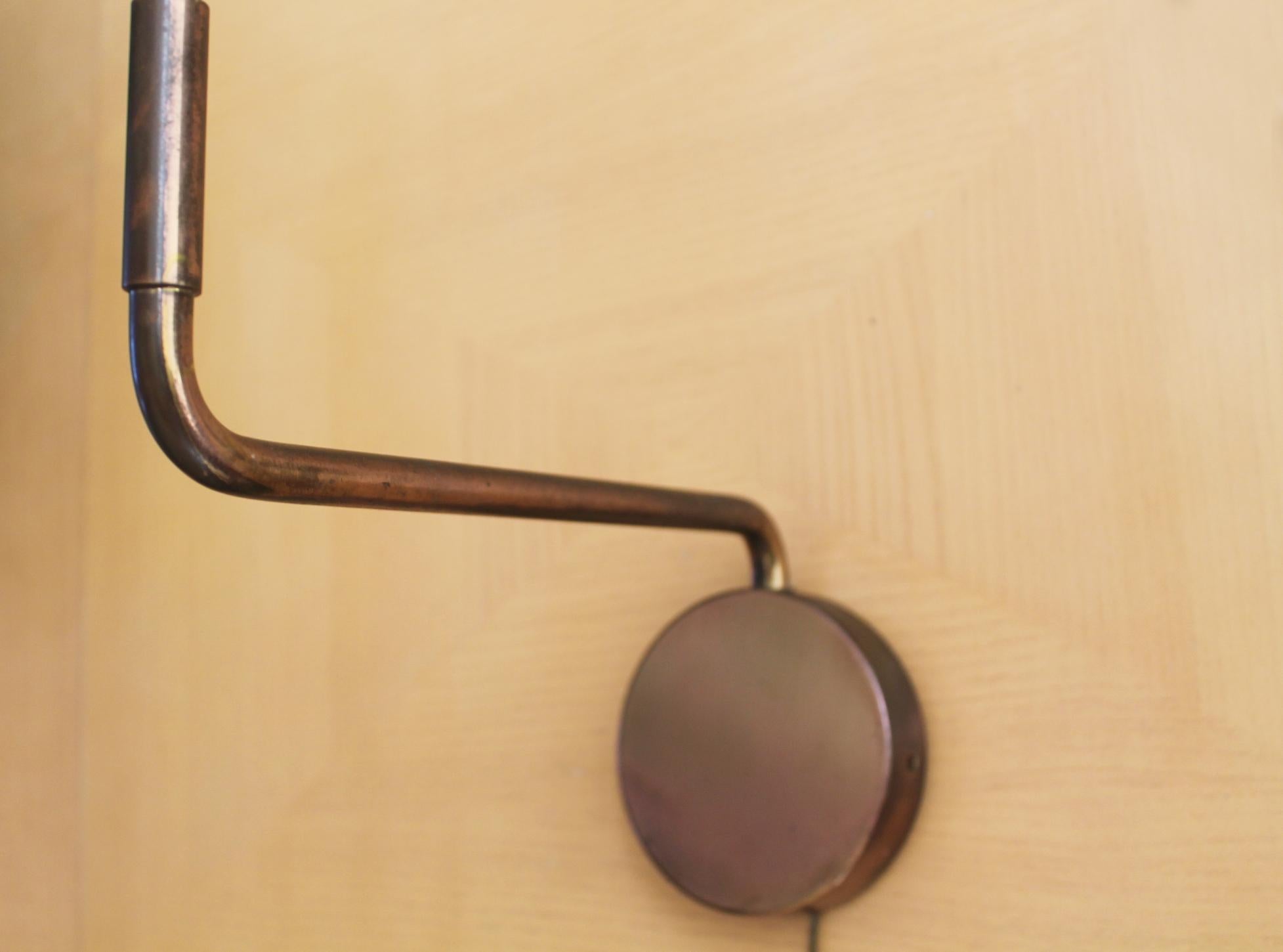 Superb Paavo Tynell Brass Swing Arm Wall Lamp Taito Finland. Finest in the World For Sale 2