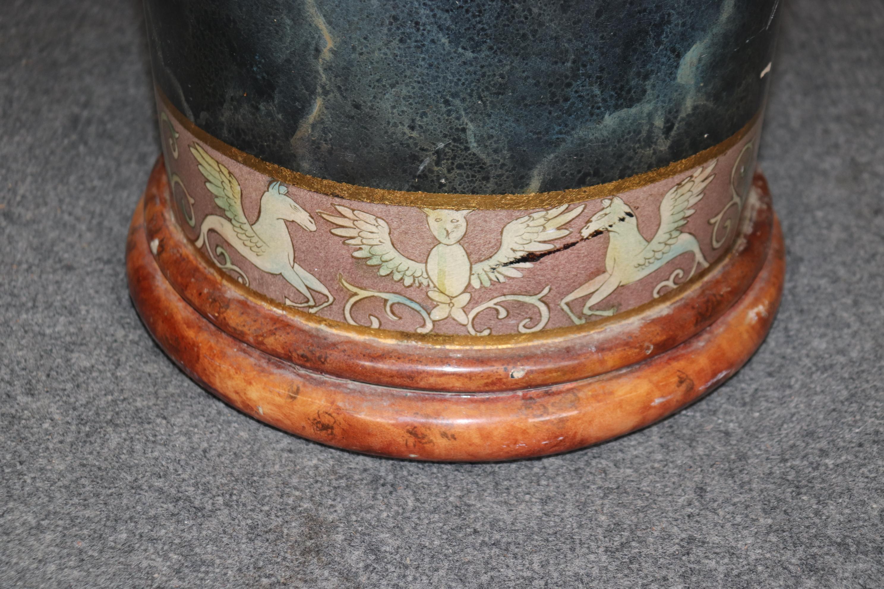 Superb Paint dekoriert Französisch Reich neoklassischen Pedestal Fern Stand im Angebot 1