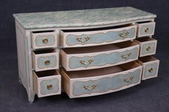 Superb Paint Decorated Karges Attributed French Faux Painted Marble Dresser