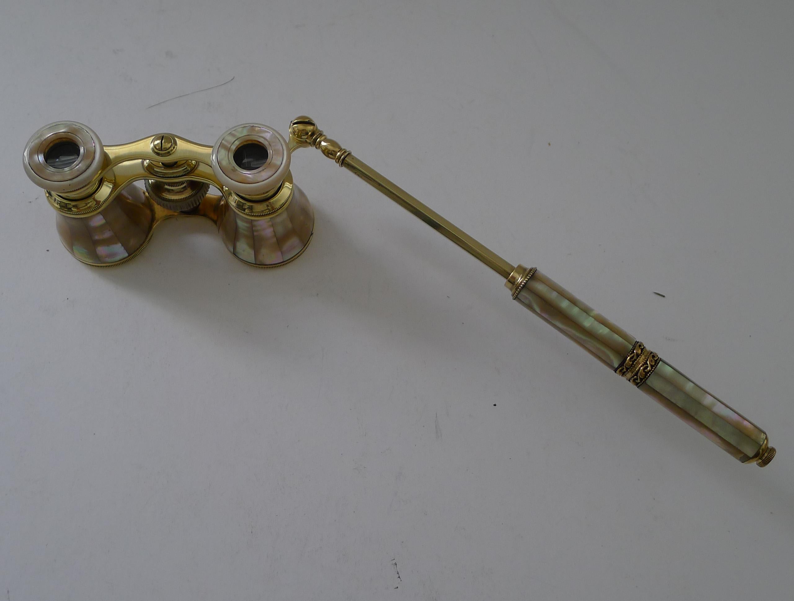 Magnífico Par de Gemelos de Ópera Antiguos c.1910 Eduardiano en venta