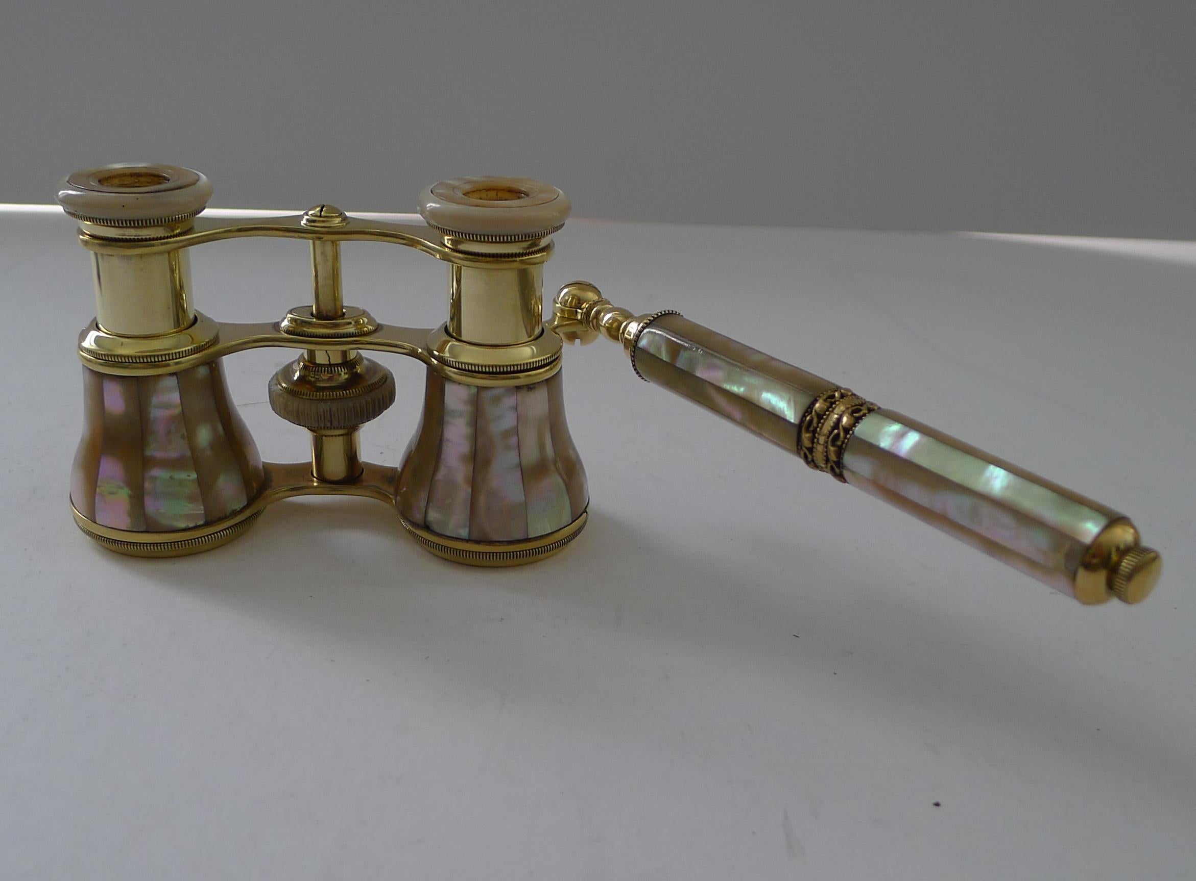 Magnífico Par de Gemelos de Ópera Antiguos c.1910 en venta 1