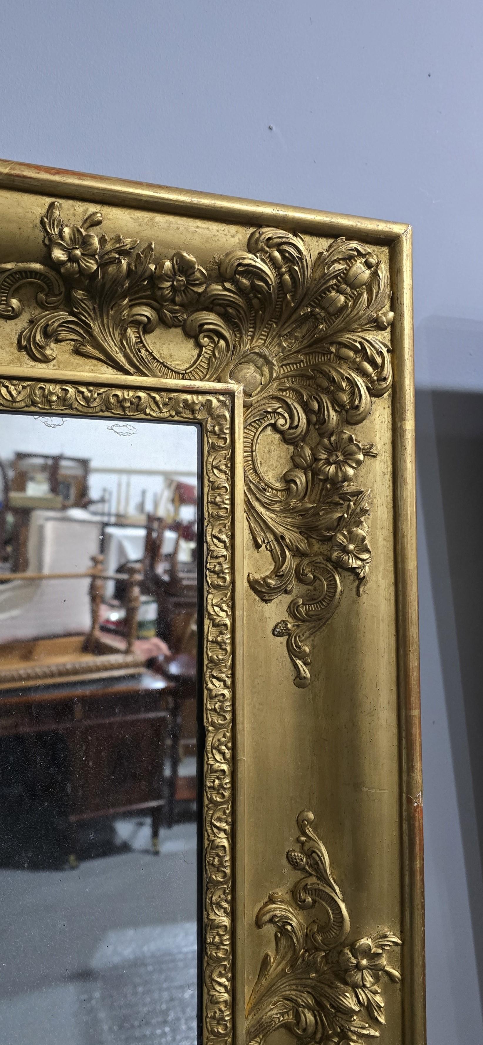 Superbe paire de miroirs muraux dorés du début de l'époque victorienne Bon état - En vente à Swadlincote, GB