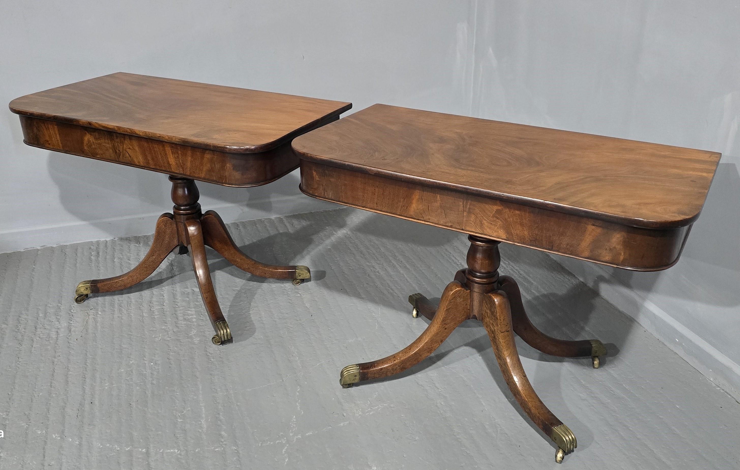 Superb Pair  Georgian Mahogany Console Tables For Sale 5