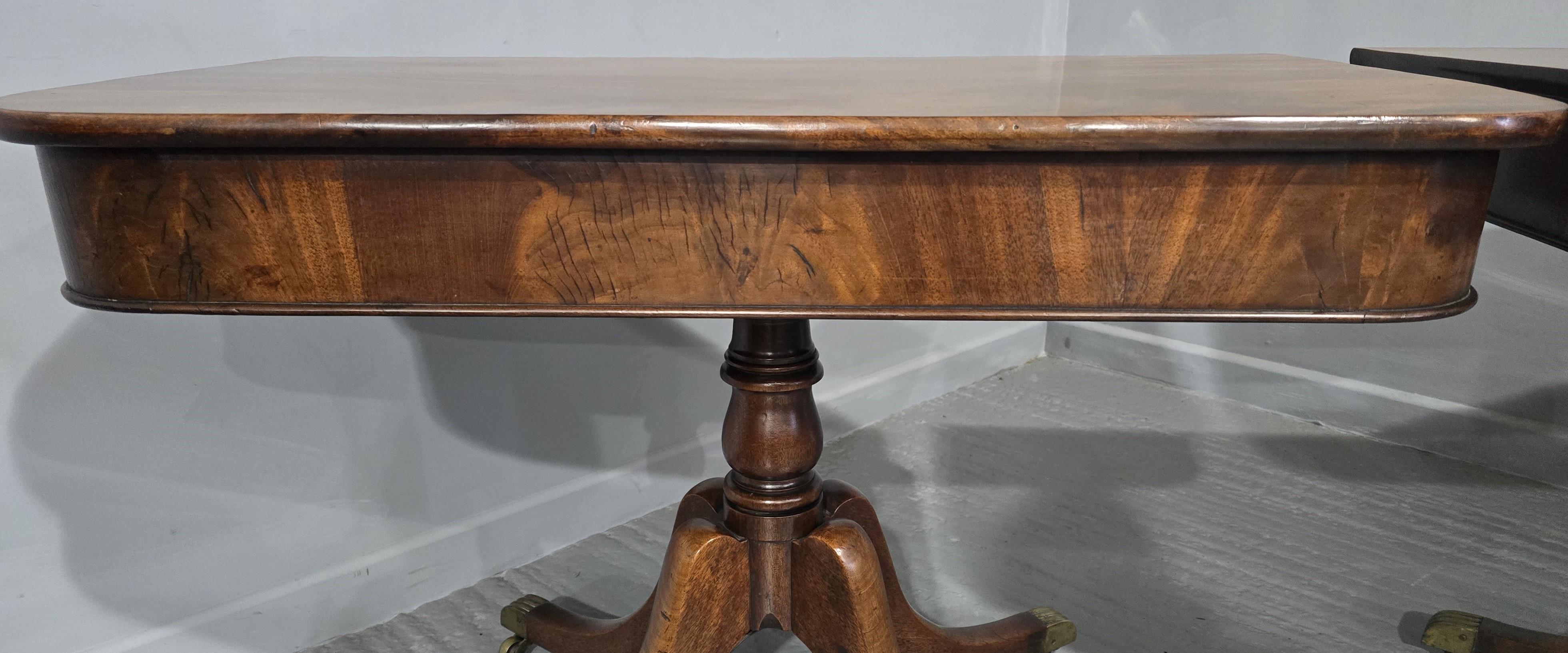 English Superb Pair  Georgian Mahogany Console Tables For Sale