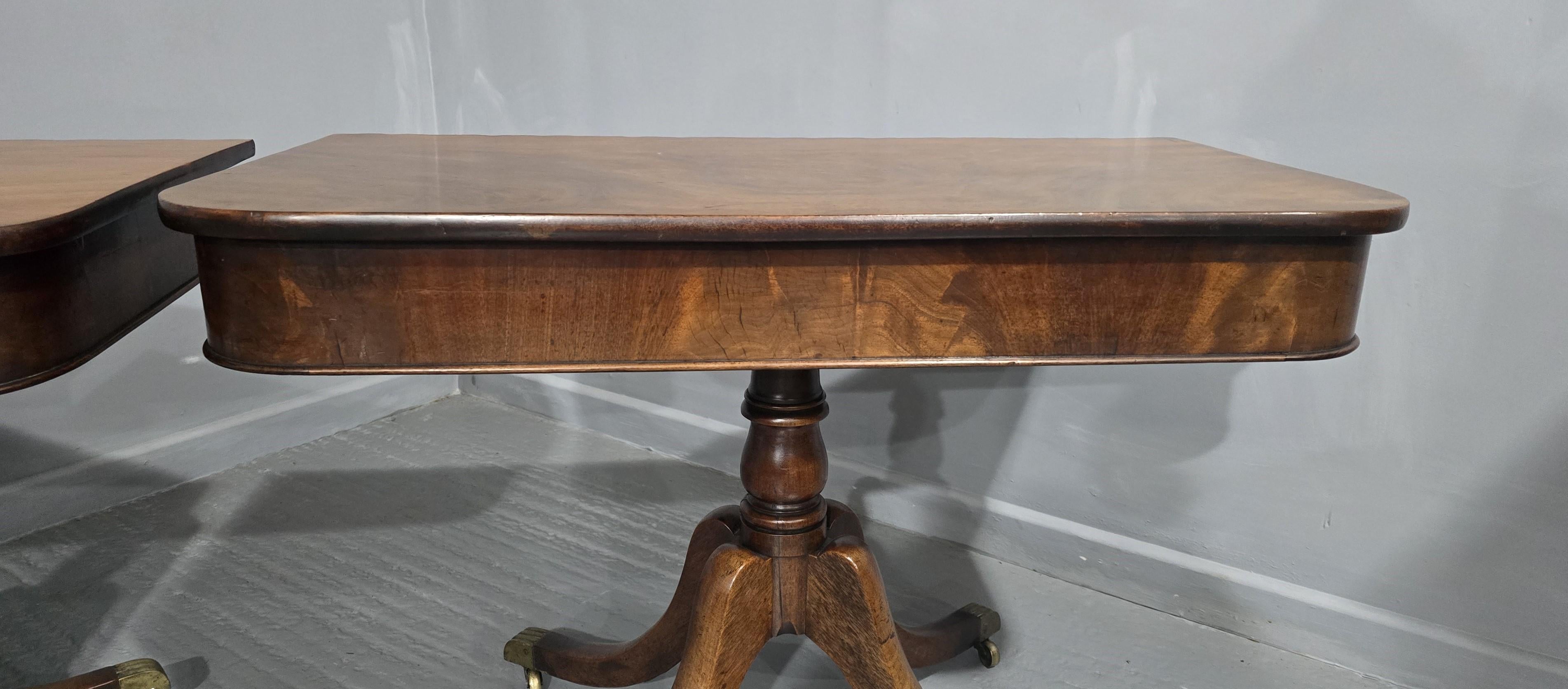 Superb Pair  Georgian Mahogany Console Tables For Sale 1