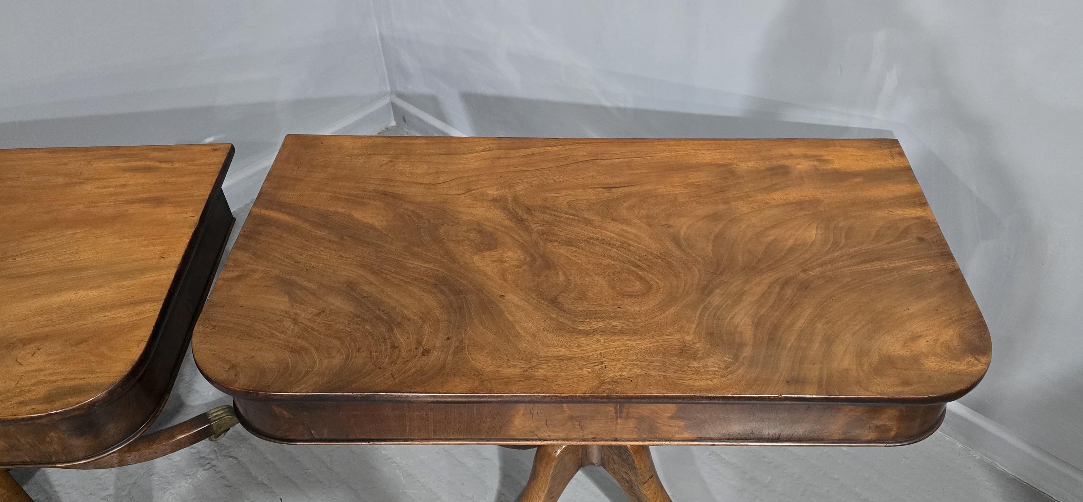 Superb Pair  Georgian Mahogany Console Tables For Sale 2