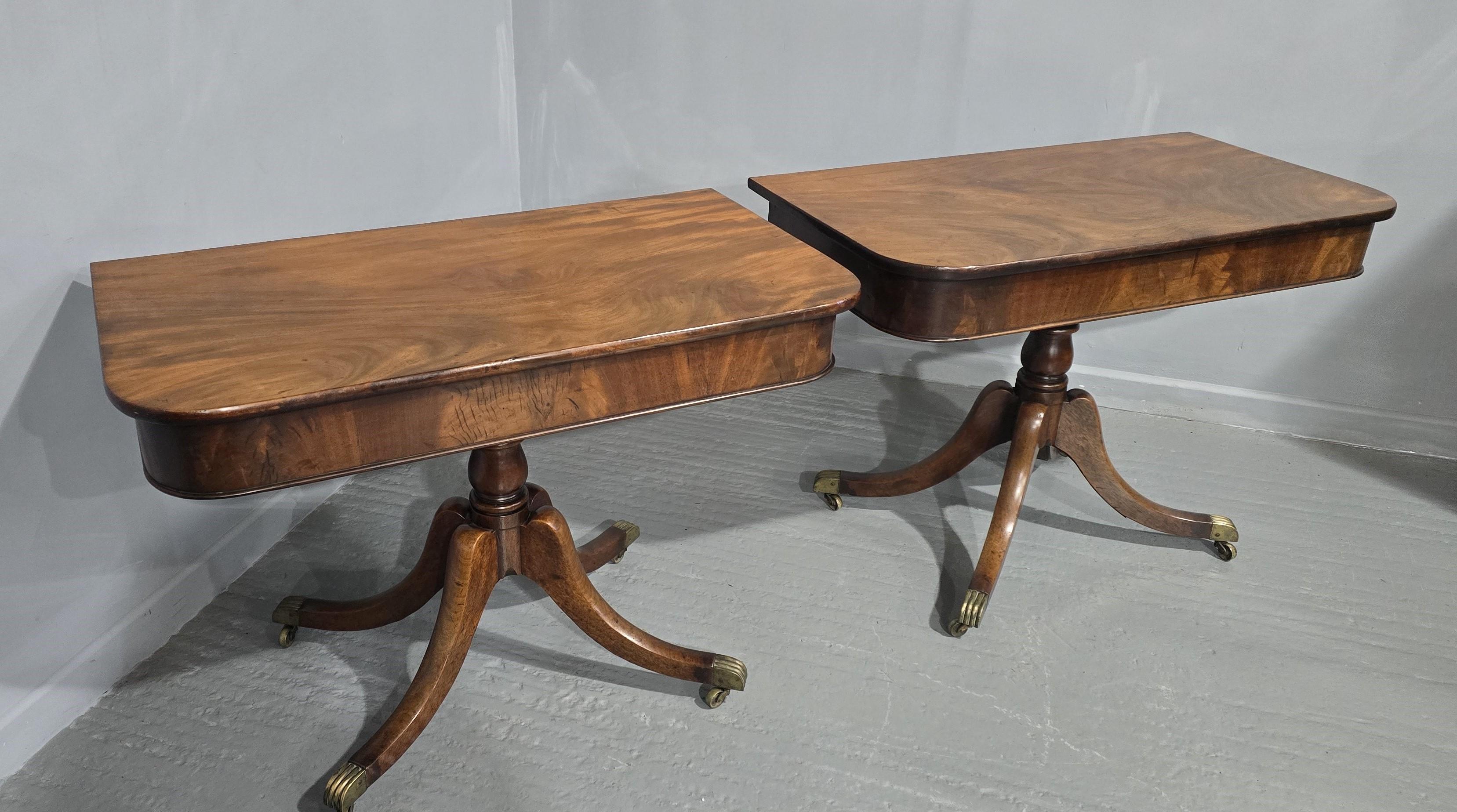 Superb Pair  Georgian Mahogany Console Tables For Sale 4