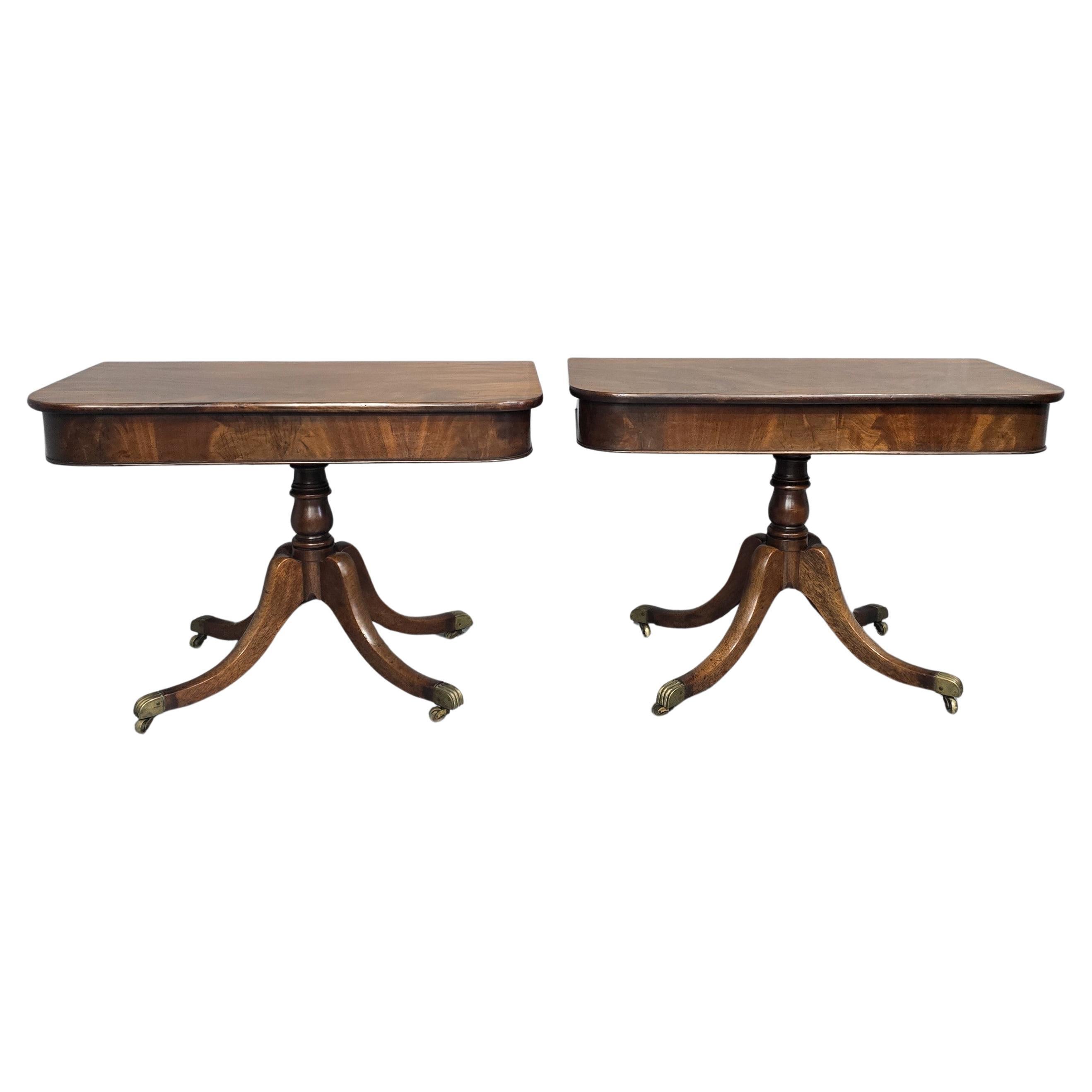 Superb Pair  Georgian Mahogany Console Tables