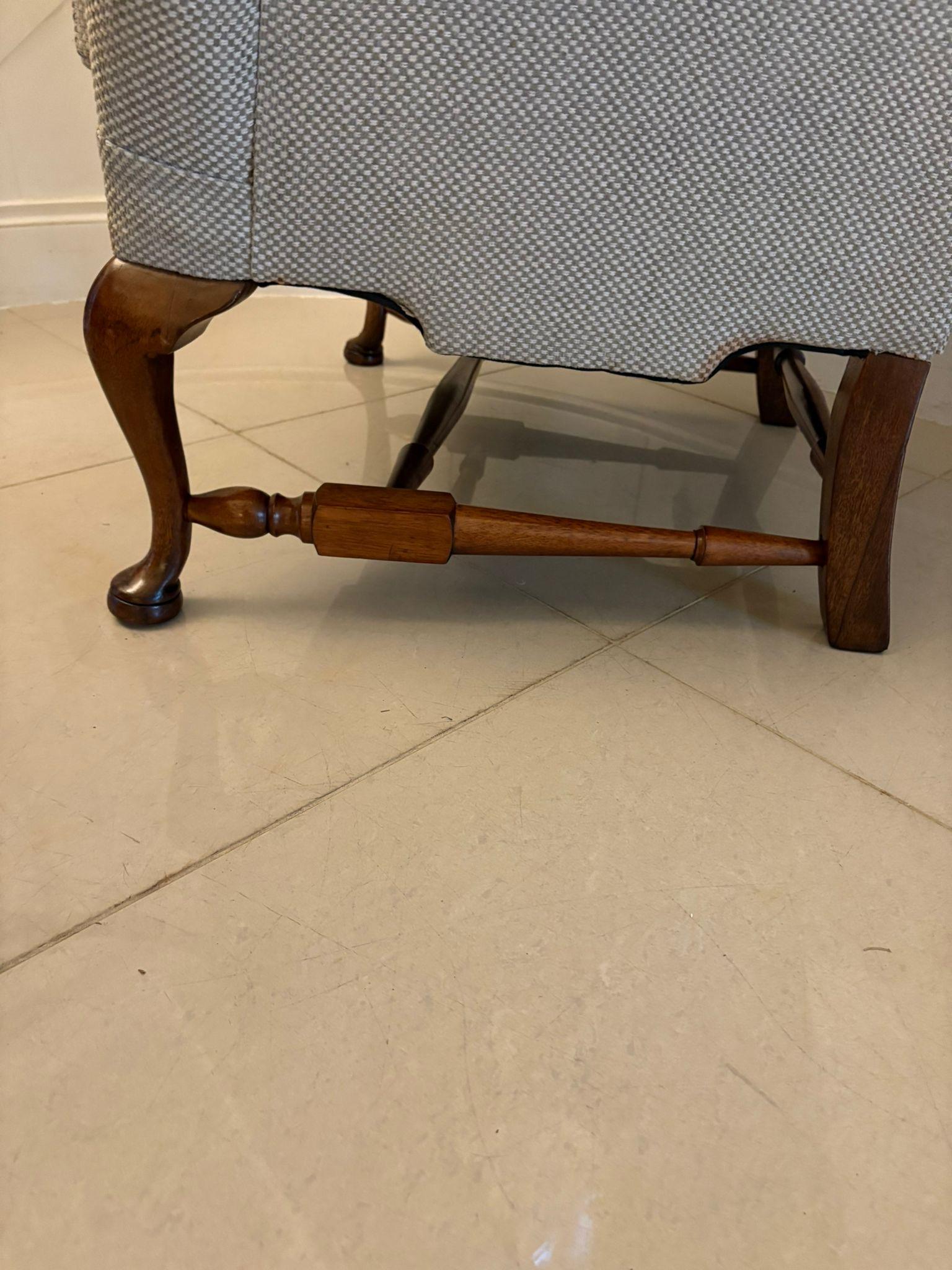 Superb Pair of Antique Wing Chairs on Quality Mahogany Cabriole Legs 2